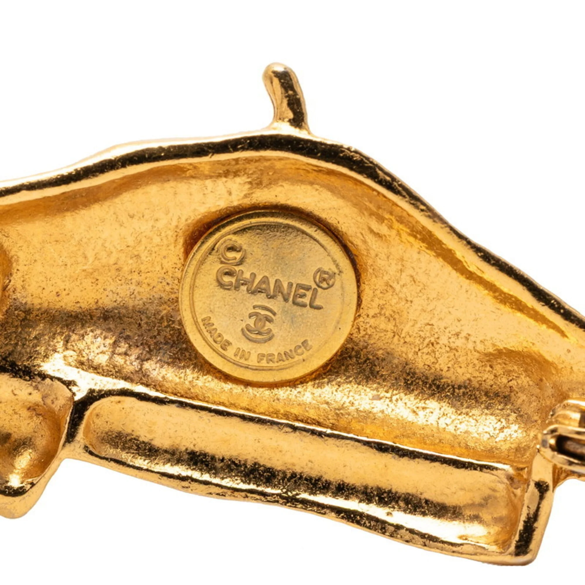 Vintage Brooch Beret Ribbon Metal - Image 3