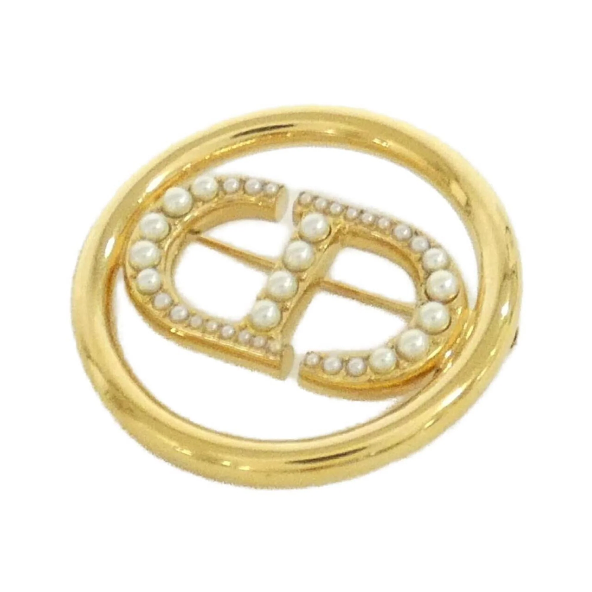 Brooch Gold and White