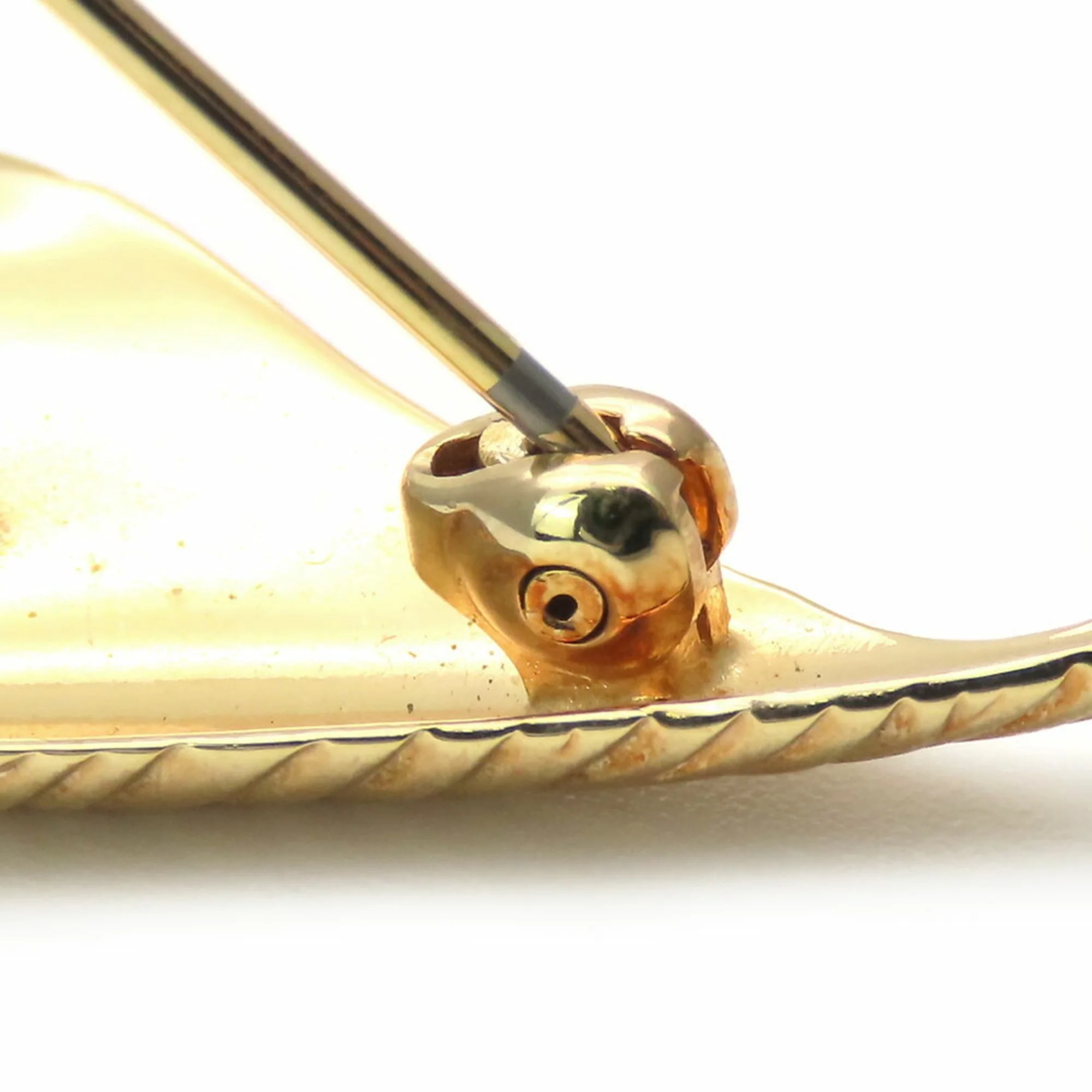 Brooch Gold Metal Feather Motif Plated - Image 6