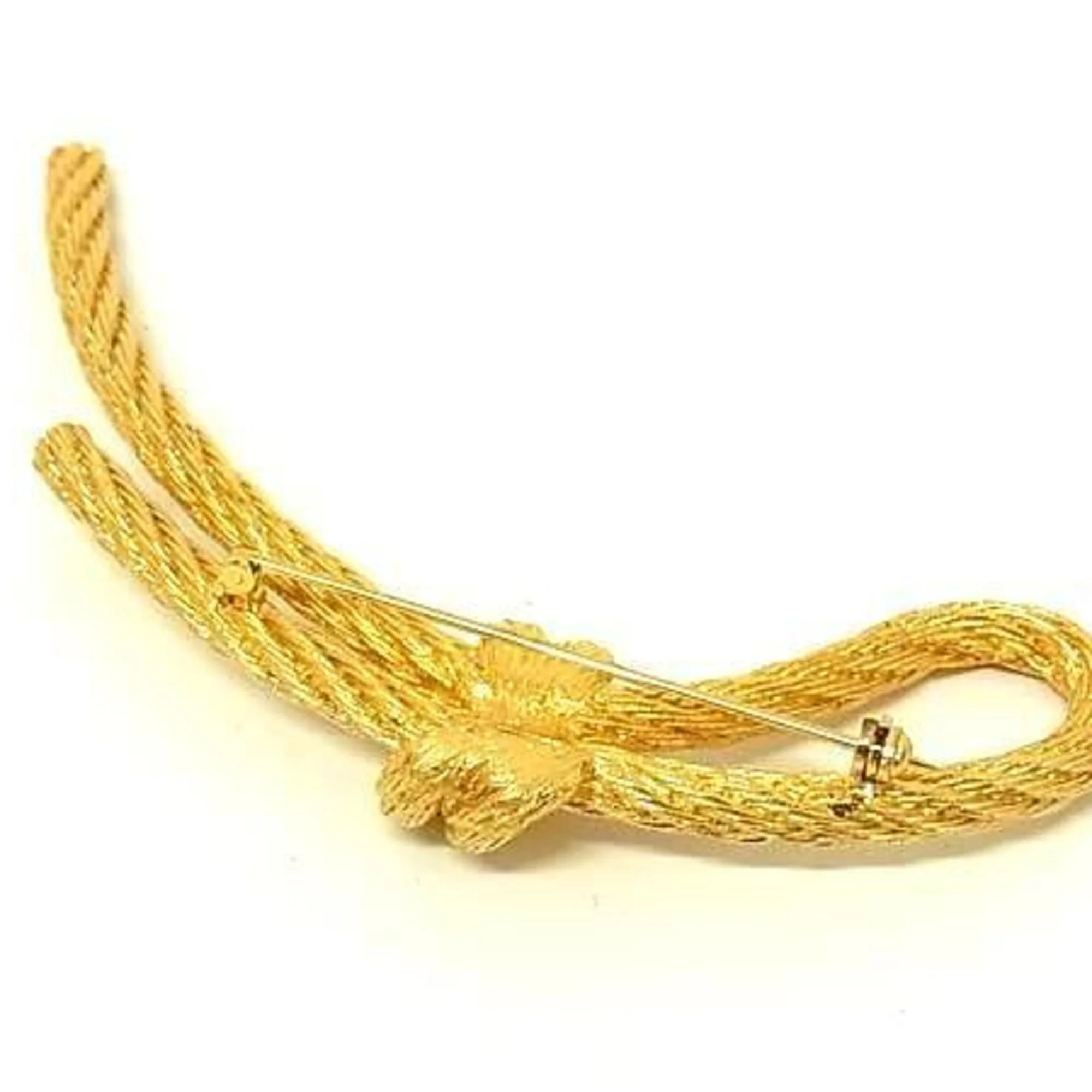 Brooch Metal Gold Rope Motif - Image 3