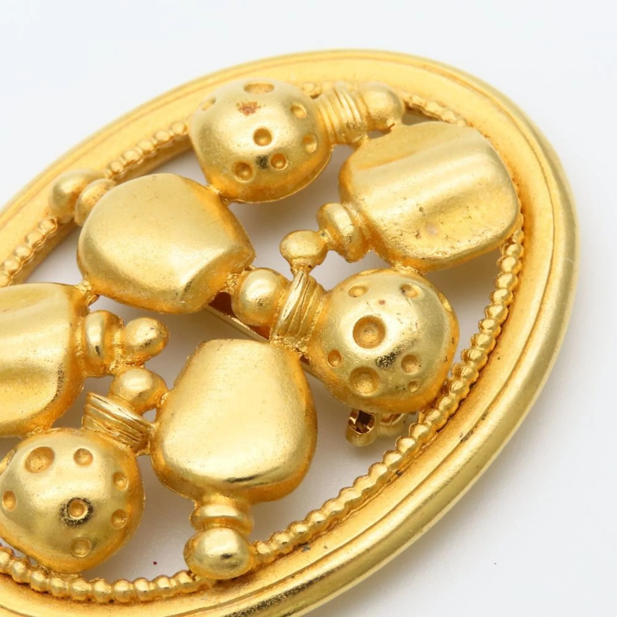 Brooch Perfume Motif Metal Gold - Image 4