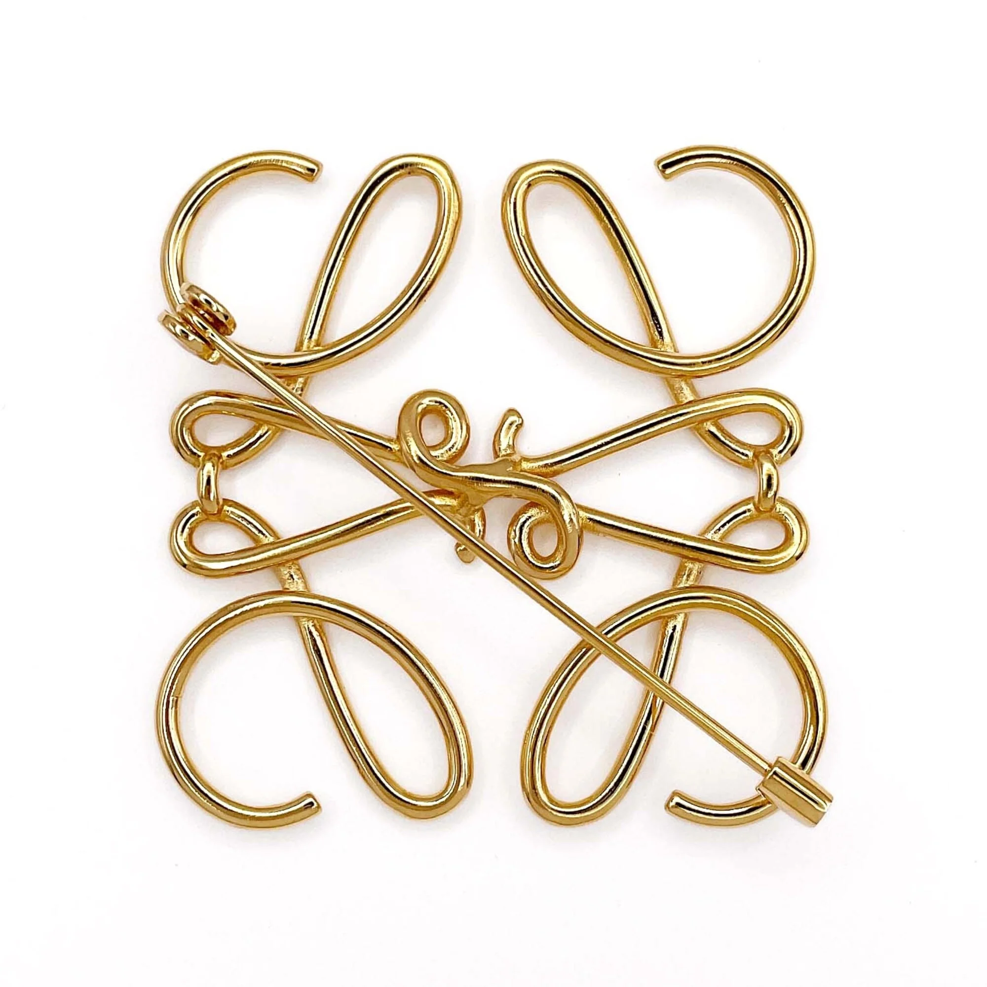 Anagram Brooch Metal Gold - Image 2
