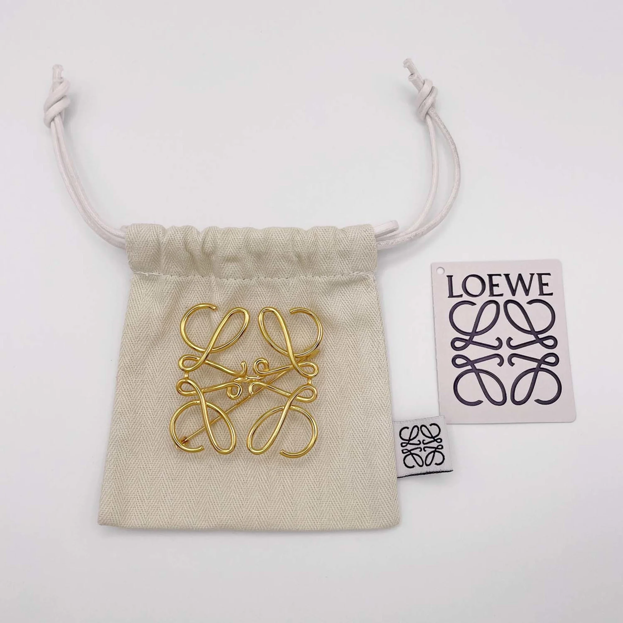 Anagram Brooch Metal Gold - Image 7
