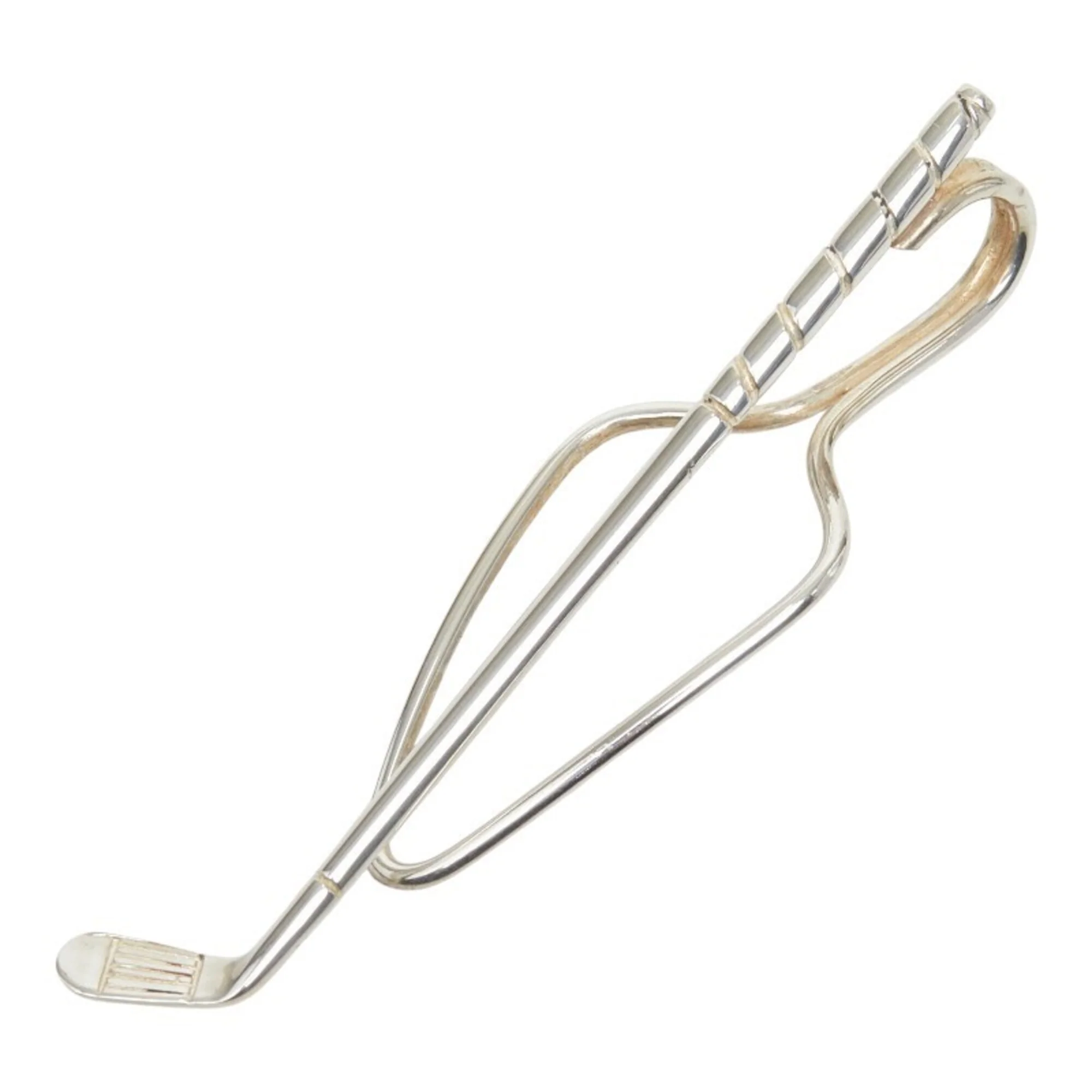 Golf Club Tie Pin Sterling Silver Brooch