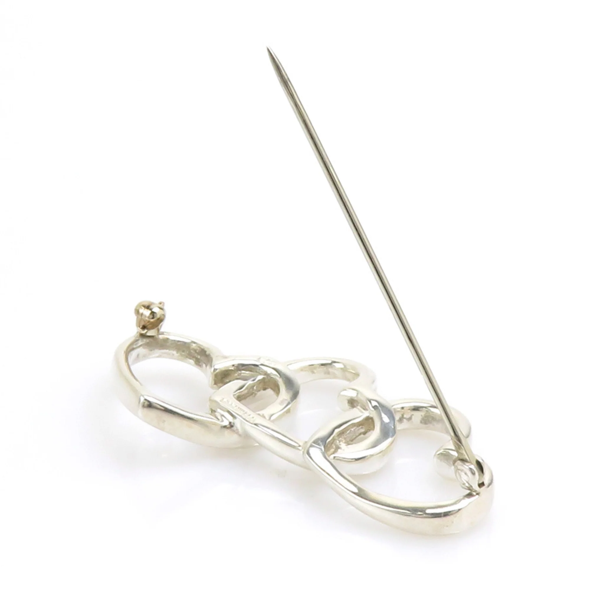 Triple Heart Brooch Sterling Silver - Image 7