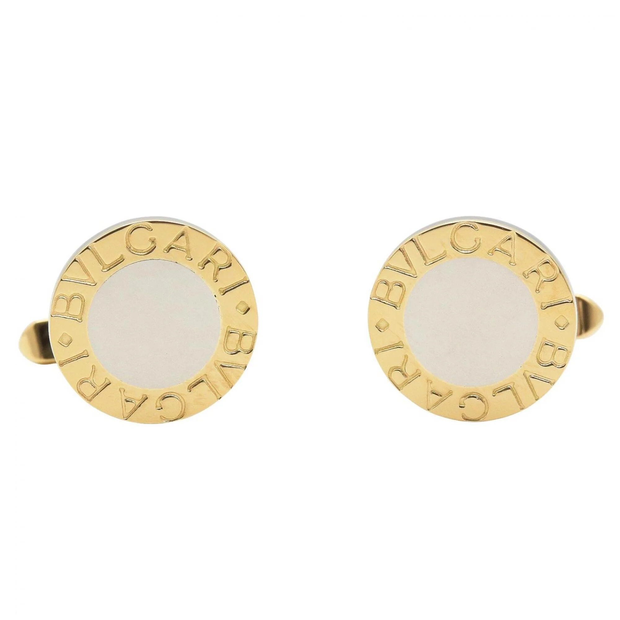 Cufflinks Stainless Steel and 18K Yellow Gold Bracelet