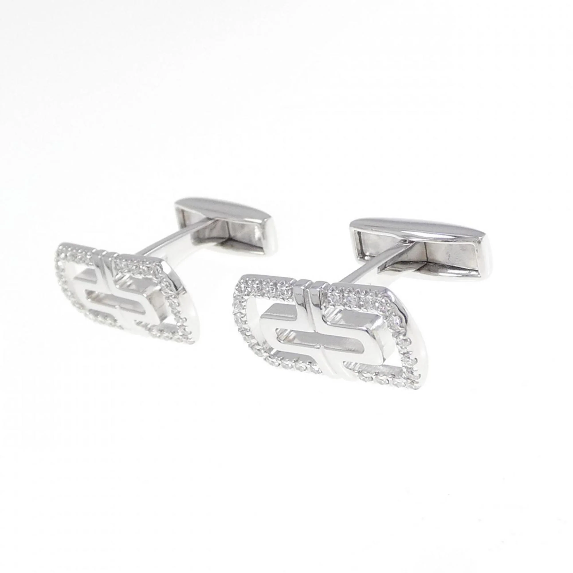 Parentesi Cufflinks 18K White Gold with Diamond Bracelet - Image 2