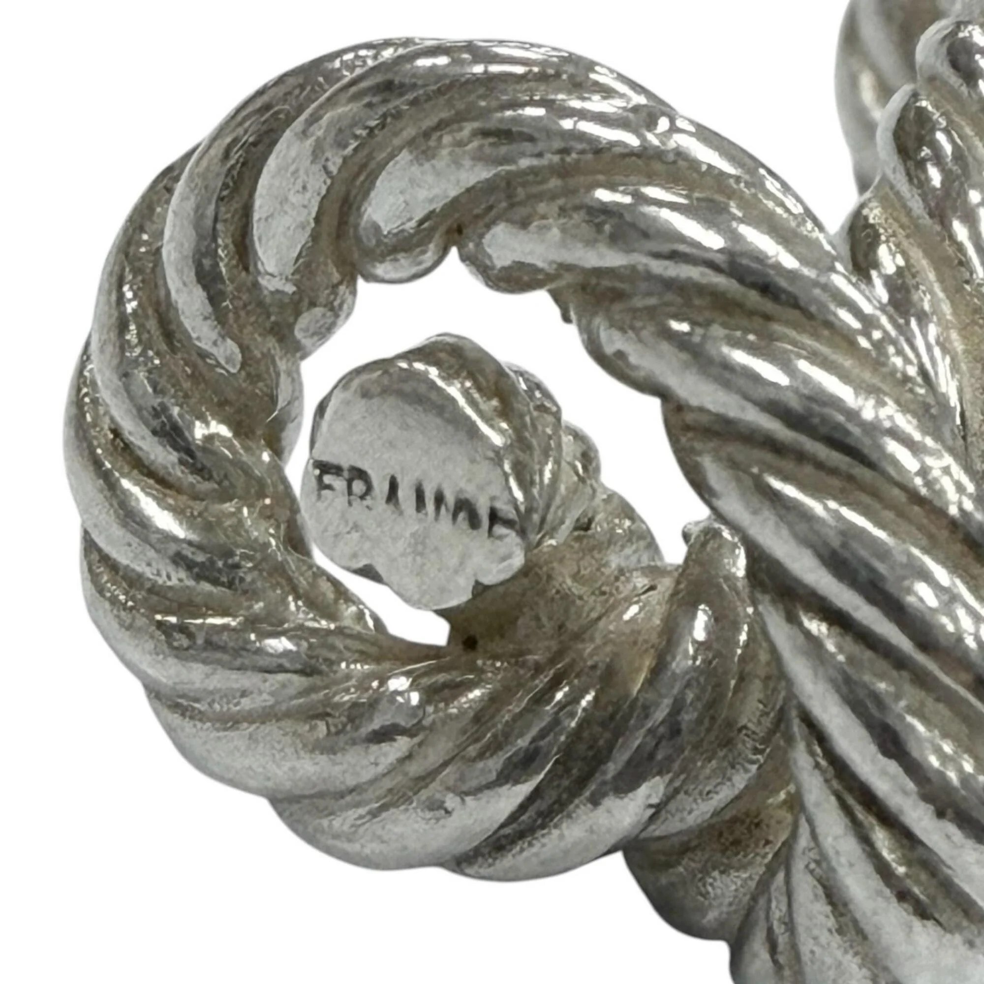 Rope Motif Cufflinks Sterling Silver Bracelet - Image 4