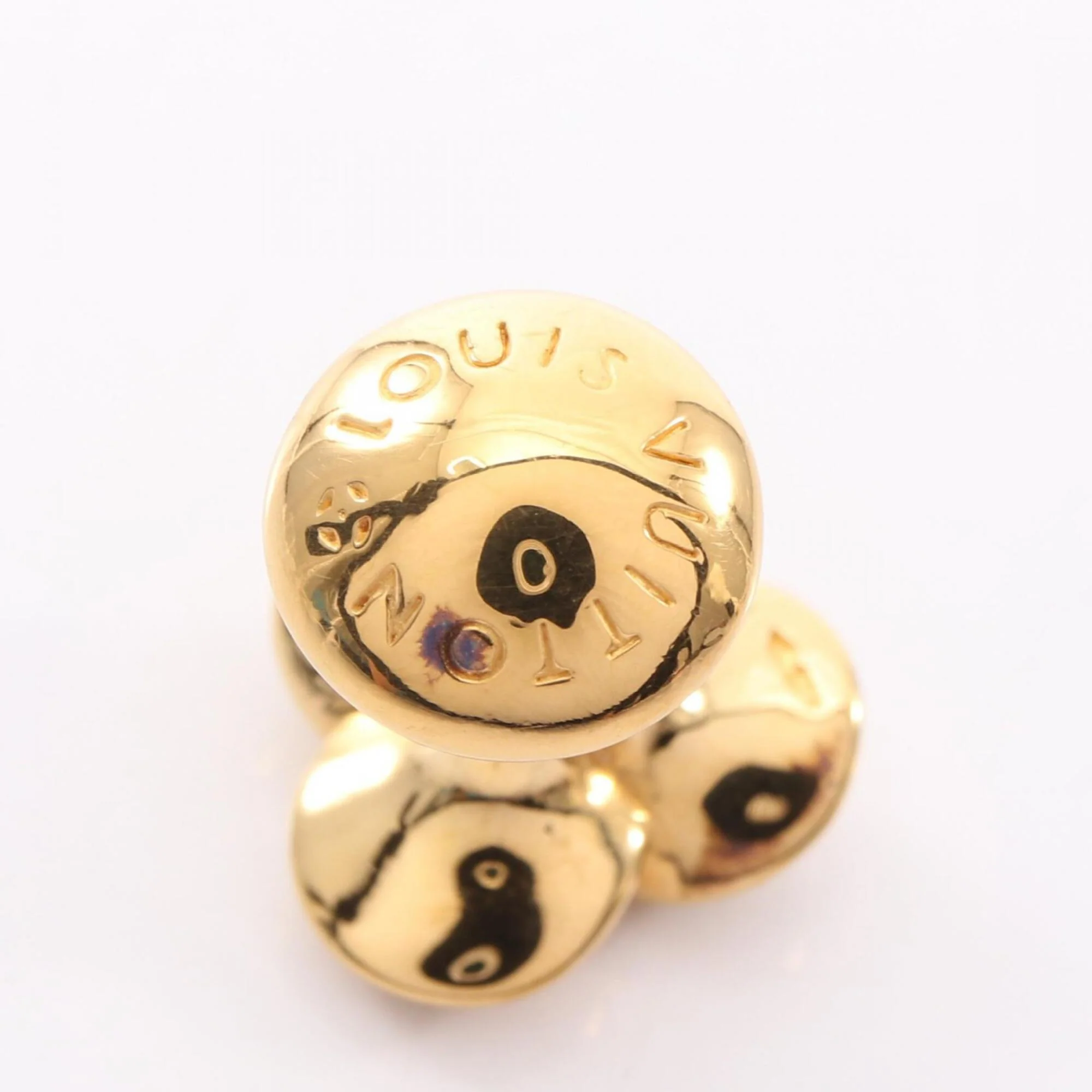 Bouton De Manchette Bouquet Clou Cufflinks Gold Bracelet - Image 3
