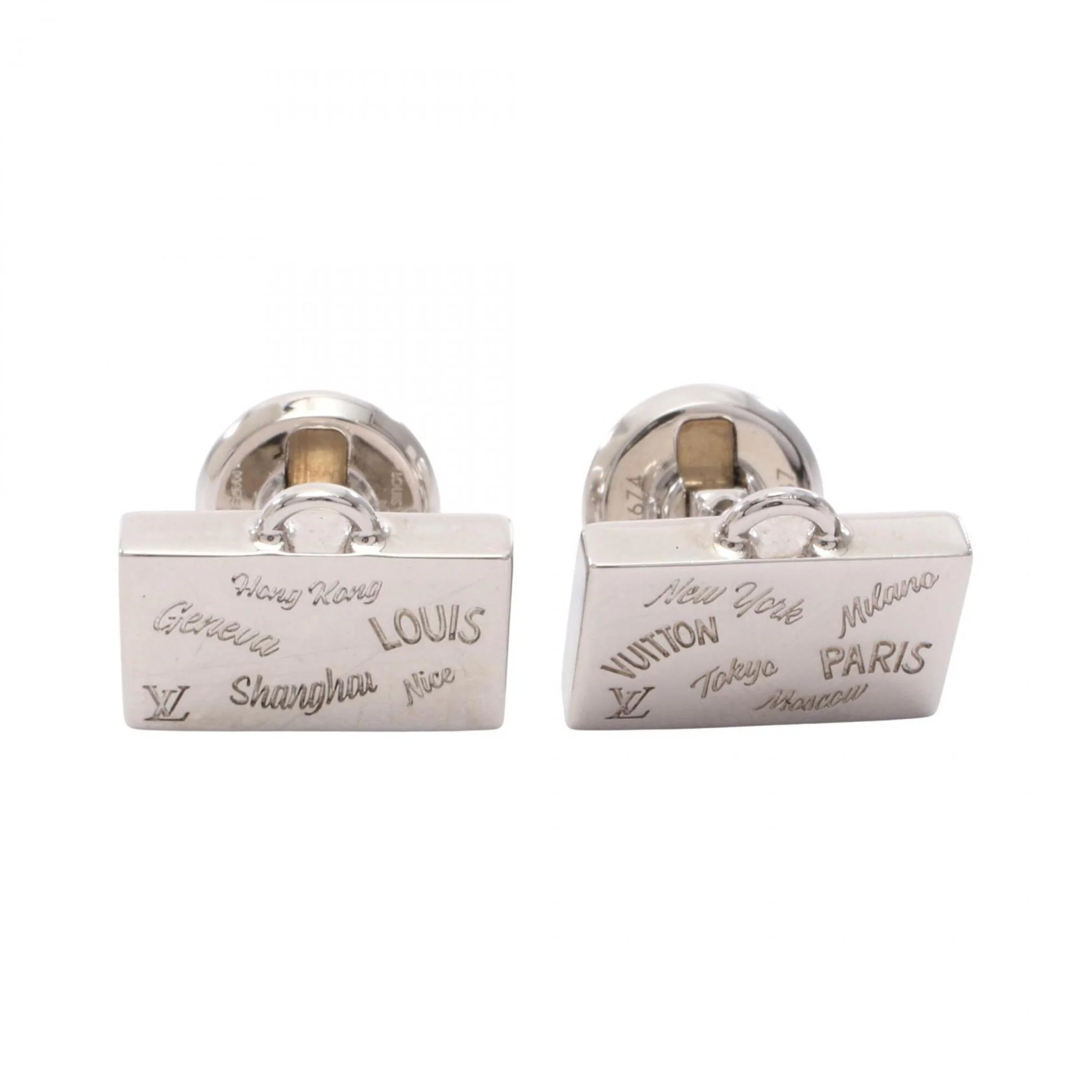 Cufflinks Metal Silver Trunk Motif Bracelet