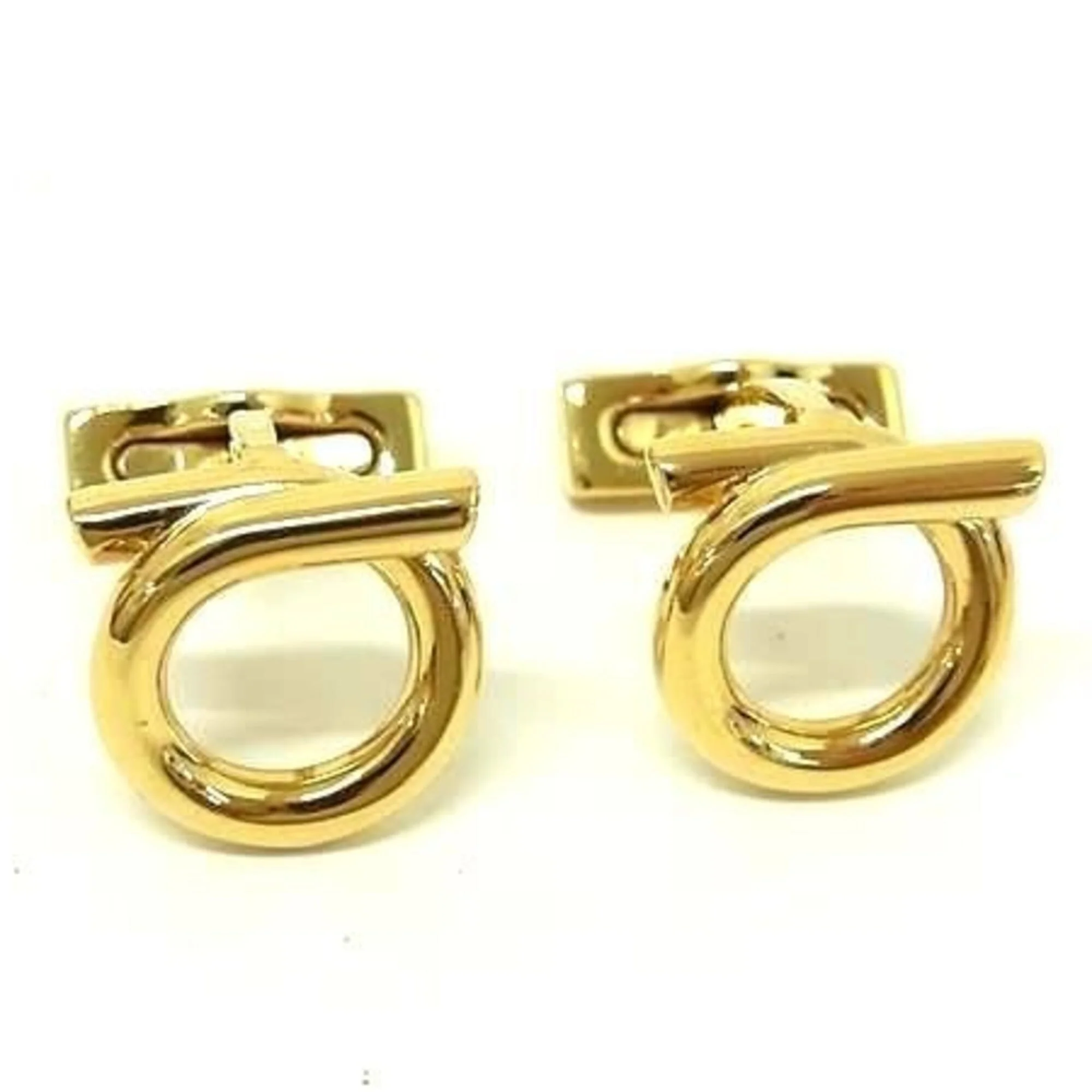 Gancini Cufflinks Gold Metal Bracelet