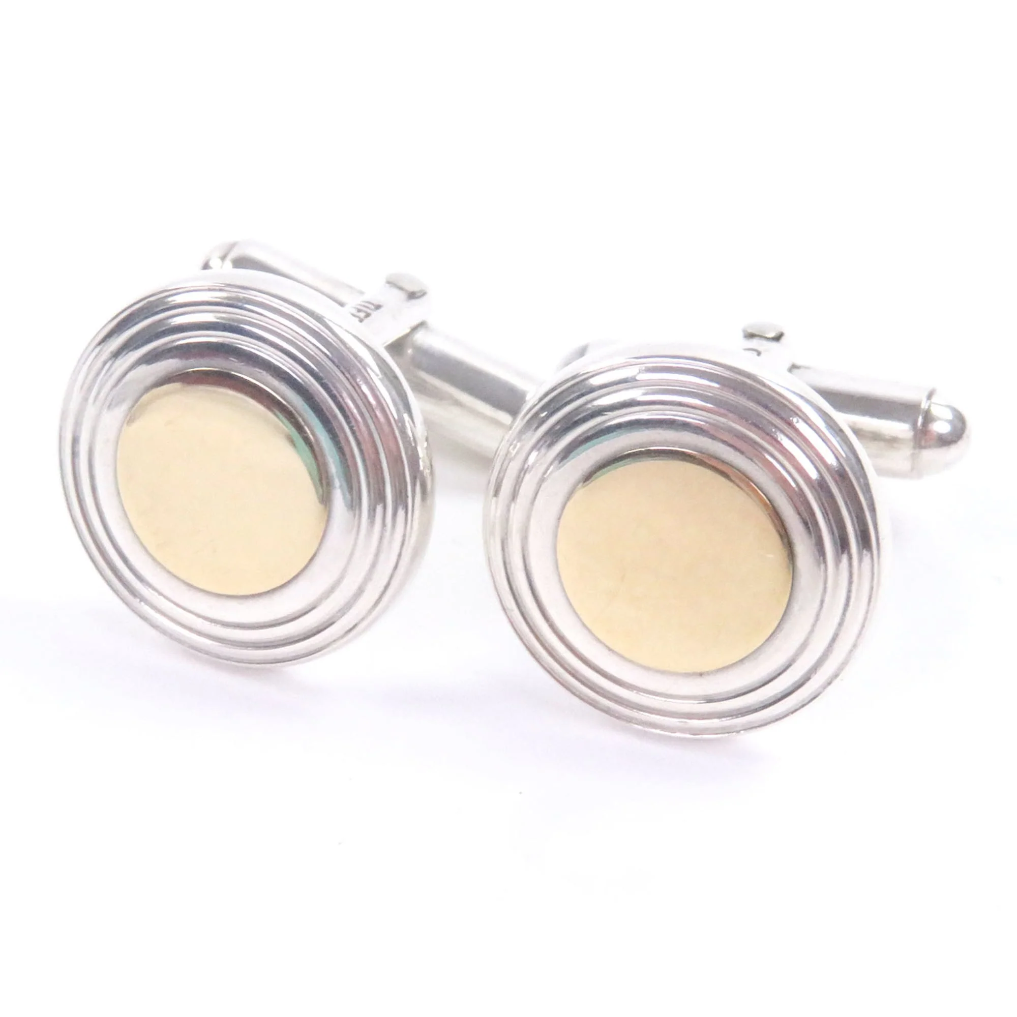 Cufflinks 18K Yellow Gold and Sterling Silver Bracelet
