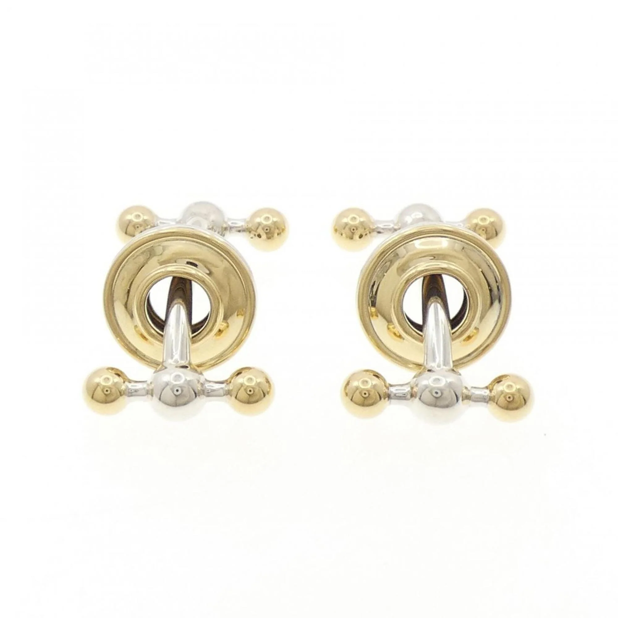 Cufflinks Sterling Silver and 18K Yellow Gold Bracelet