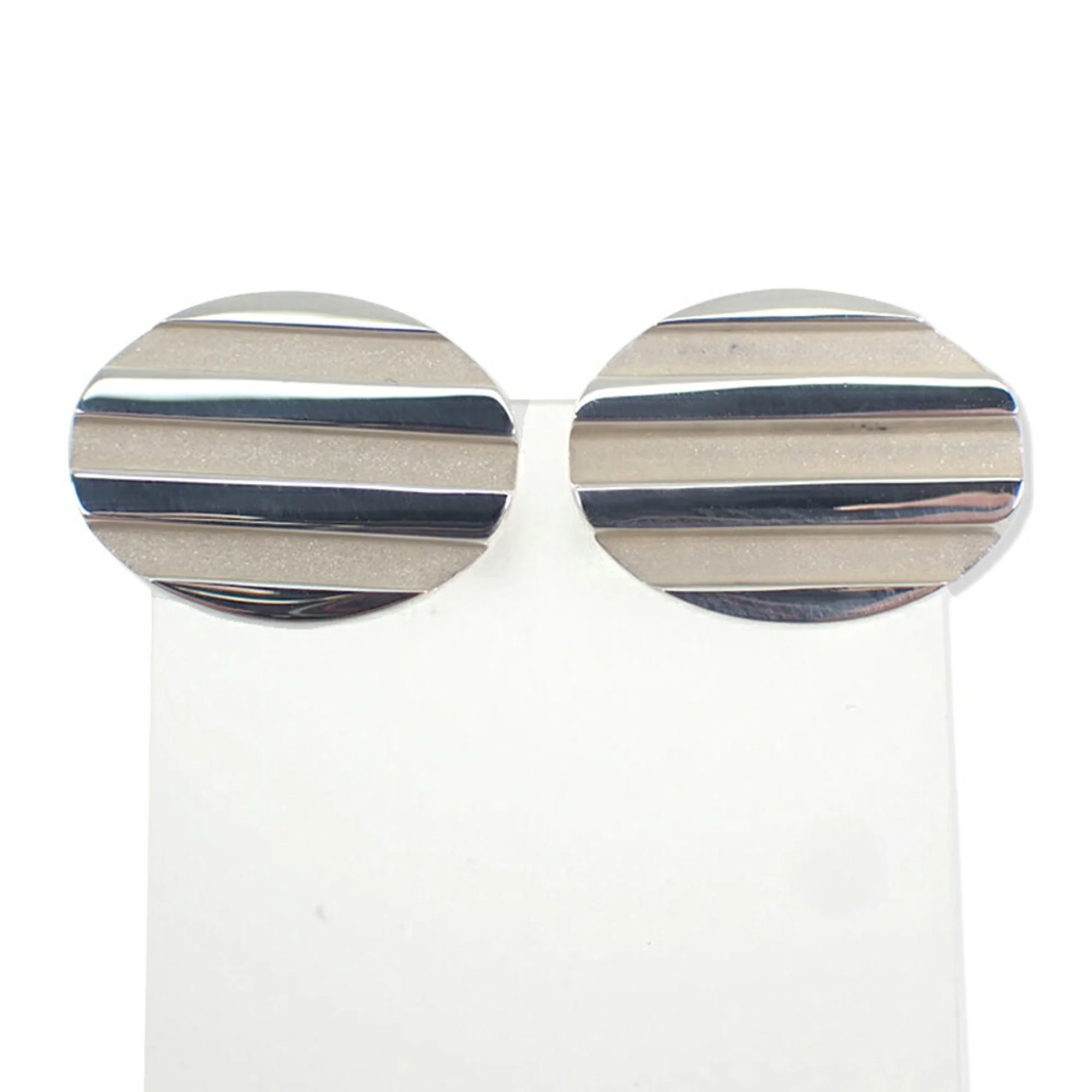 Double Line Cufflinks Sterling Silver Bracelet - Image 2