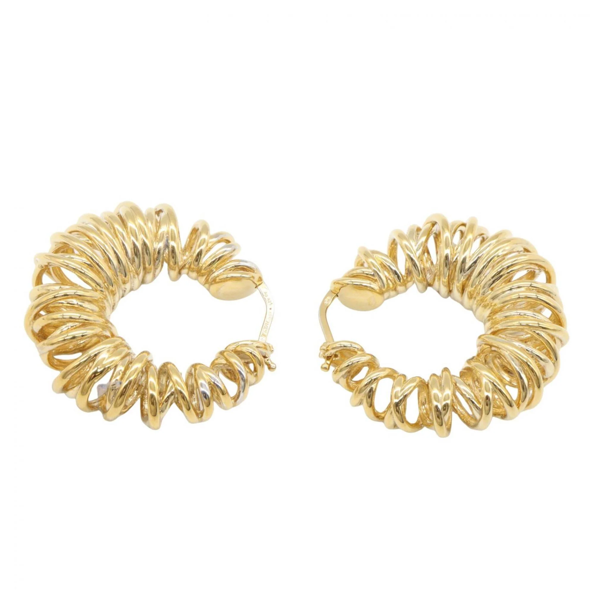 Earrings Hoop Gold and Sterling Silver - Image 3