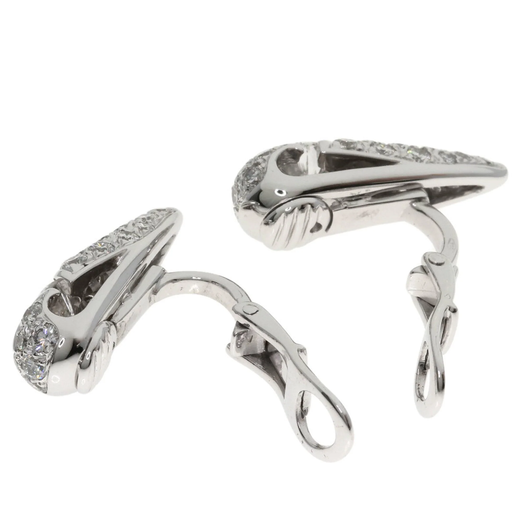 Clip-On Earrings Clip-On 18K White Gold - Image 3