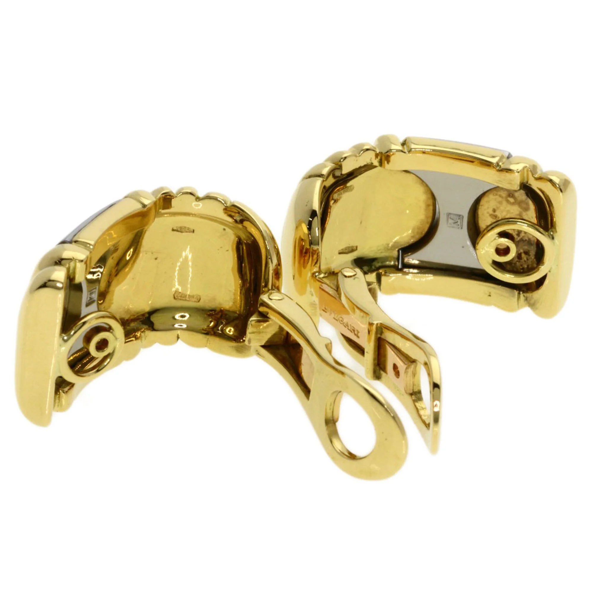 Earrings Stainless Steel and 18K Yellow Gold - Image 3