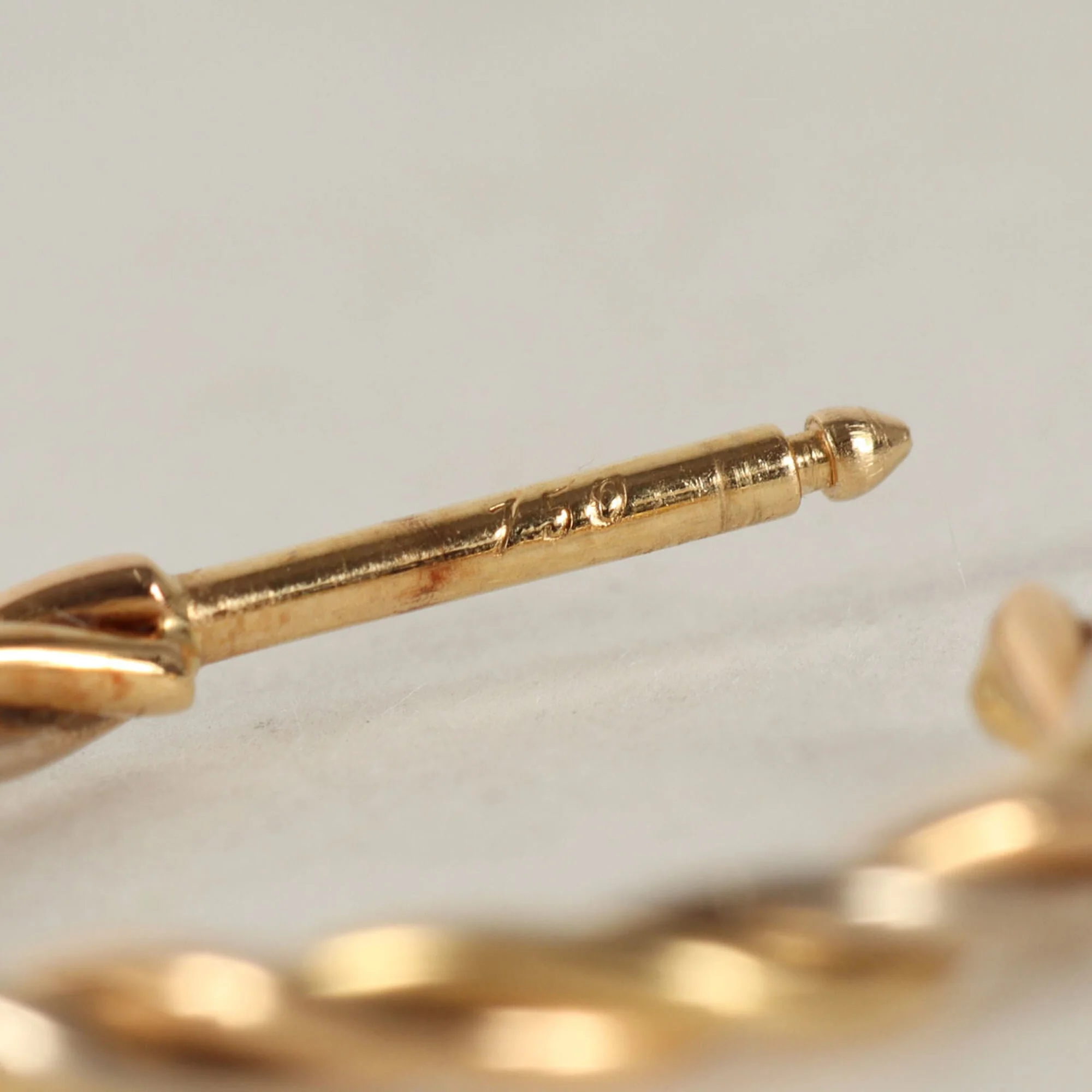 Earrings 18K Yellow Gold and 18K White Gold - Image 5