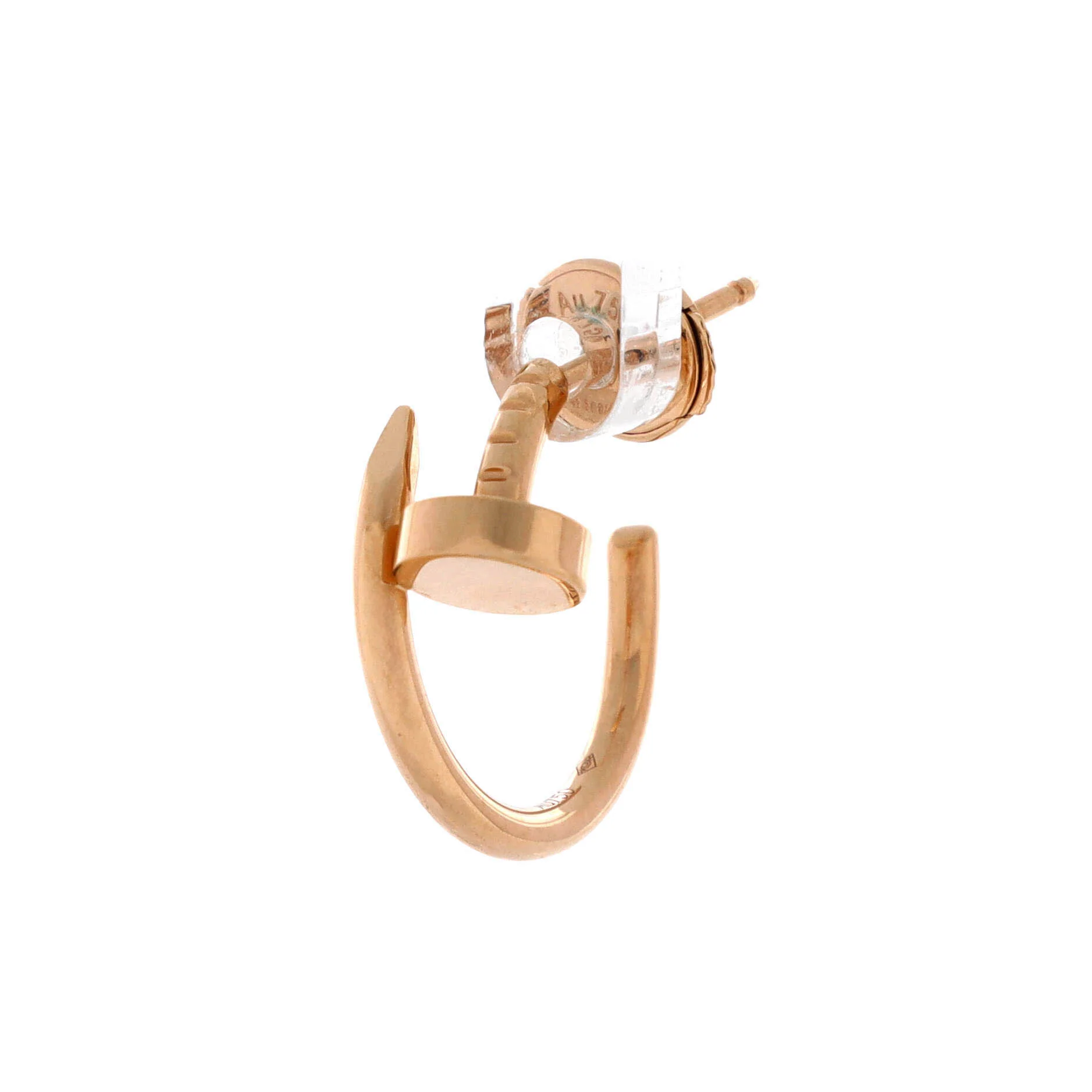 Juste un Clou Hoop Earrings 18K Rose Gold Small - Image 3