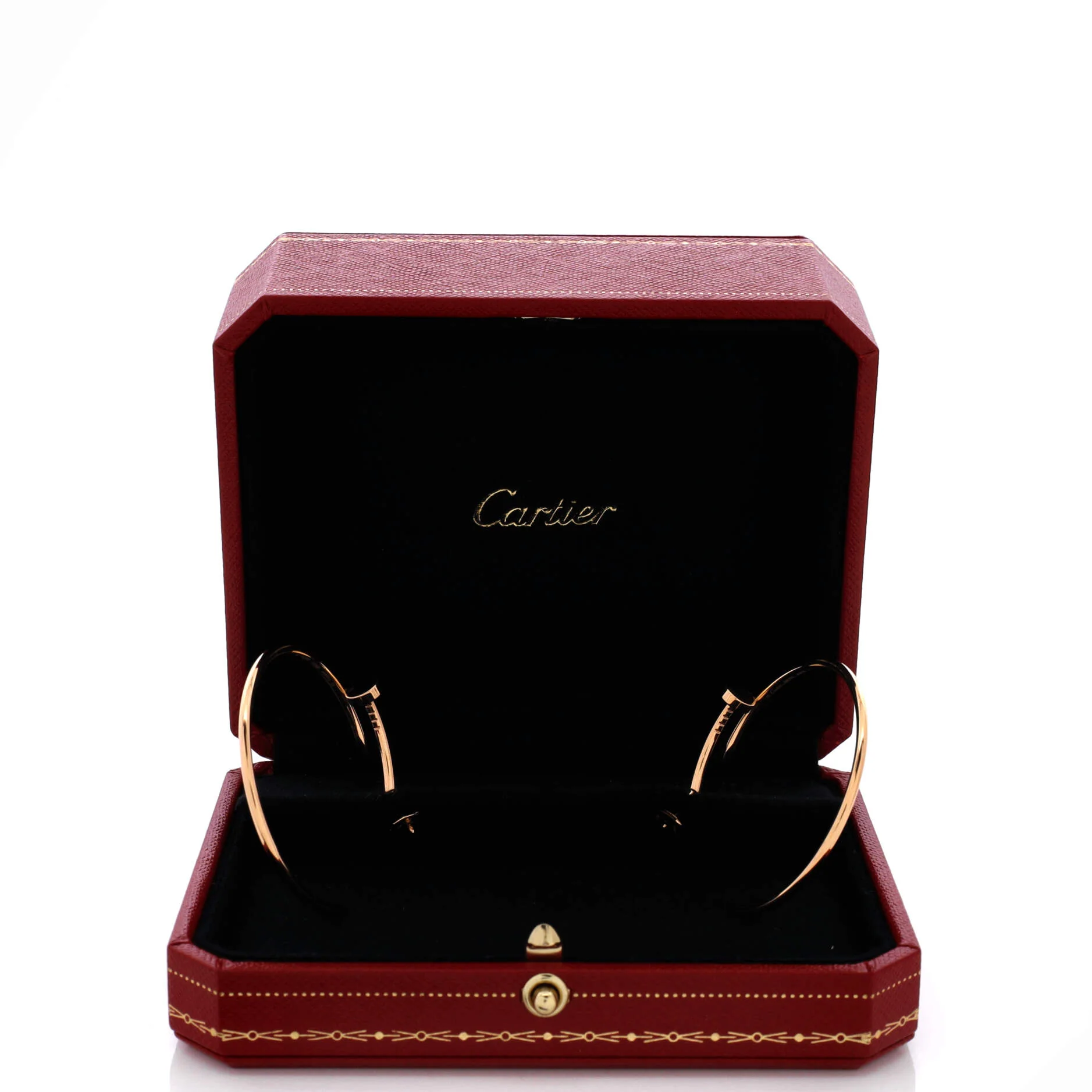 Juste un Clou Hoop Earrings 18K Rose Gold XL - Image 2