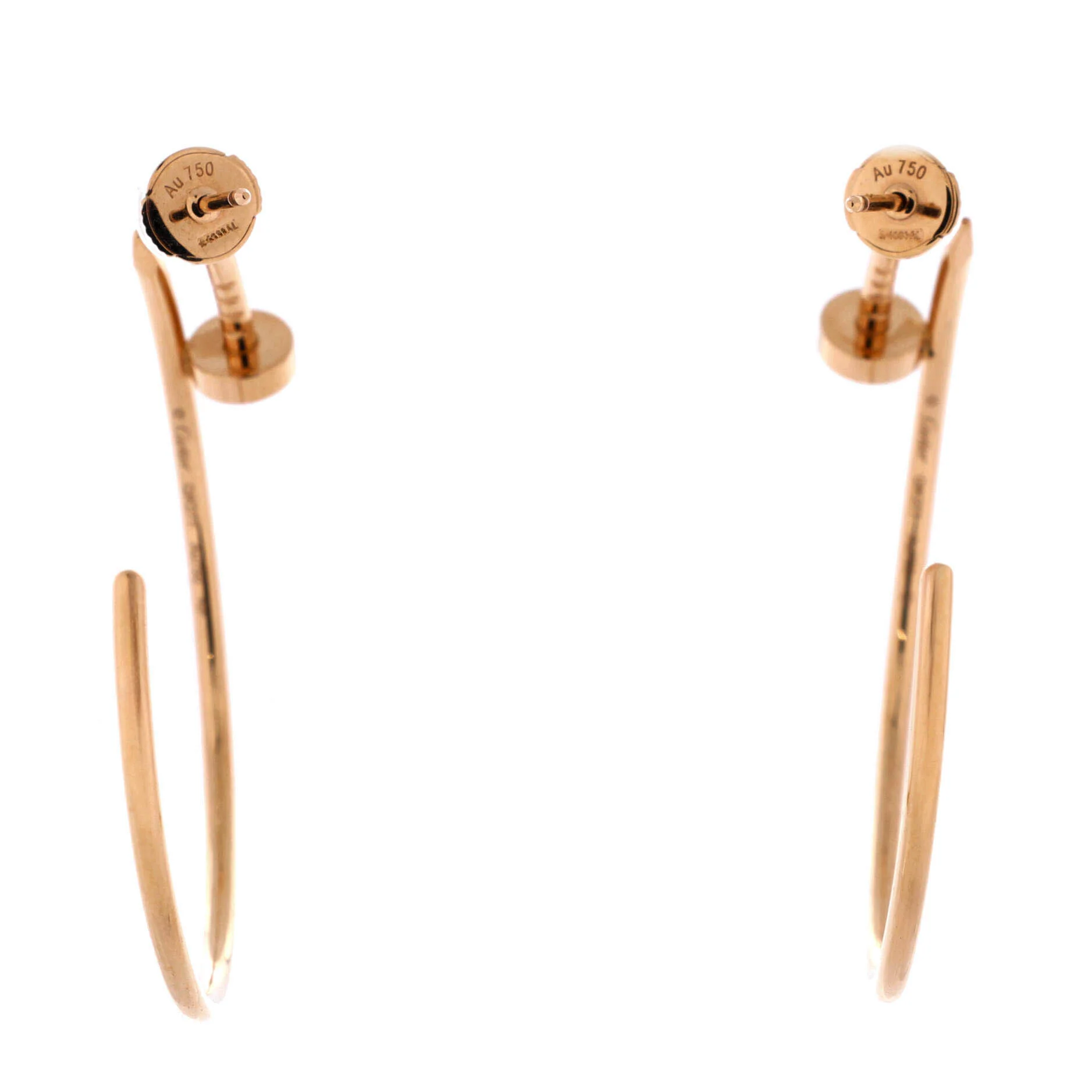 Juste un Clou Hoop Earrings 18K Rose Gold XL - Image 4