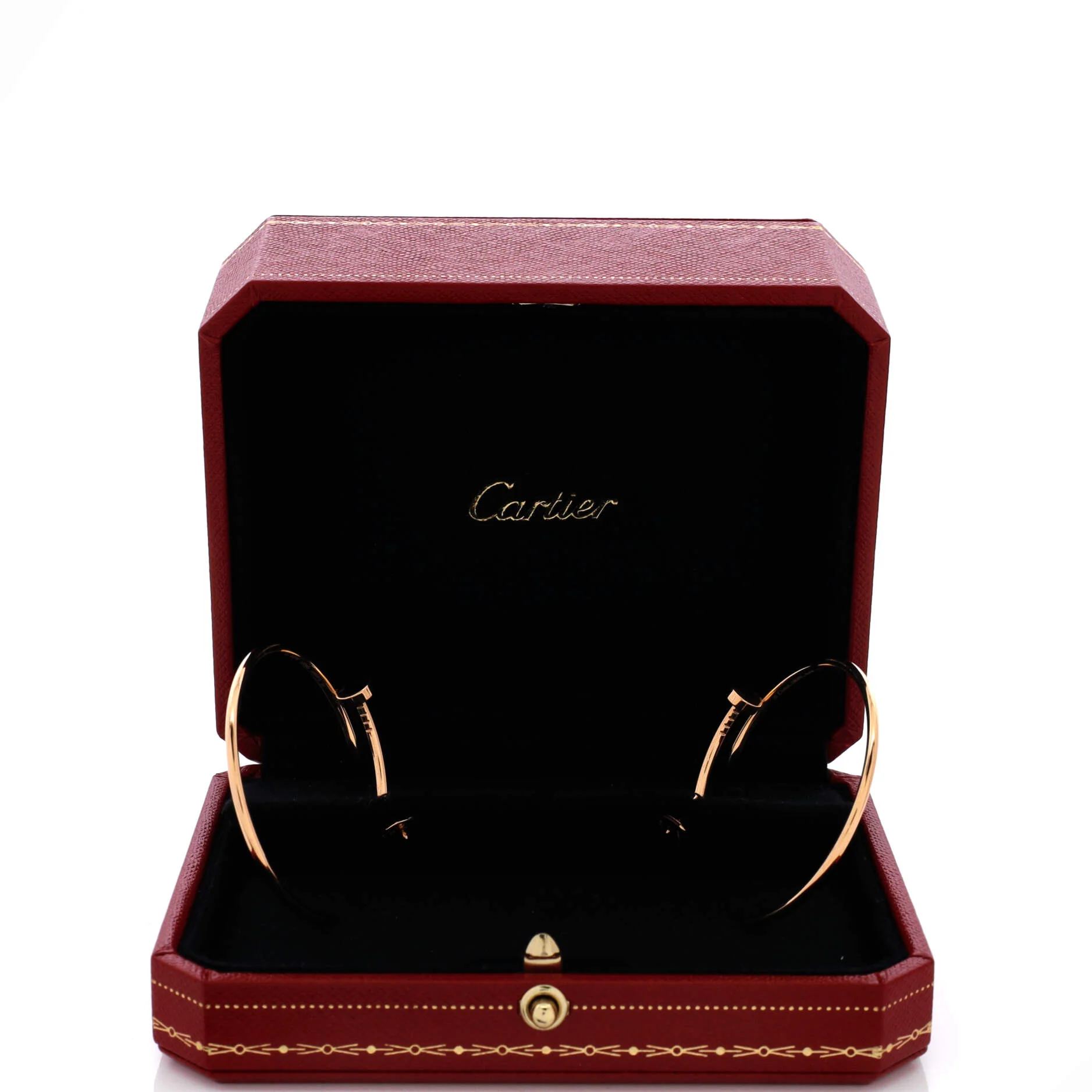 Juste un Clou Hoop Earrings 18K Rose Gold XL - Image 2