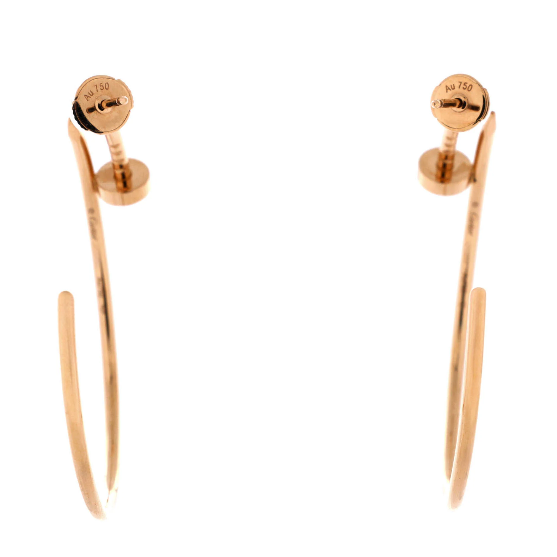 Juste un Clou Hoop Earrings 18K Rose Gold XL - Image 3