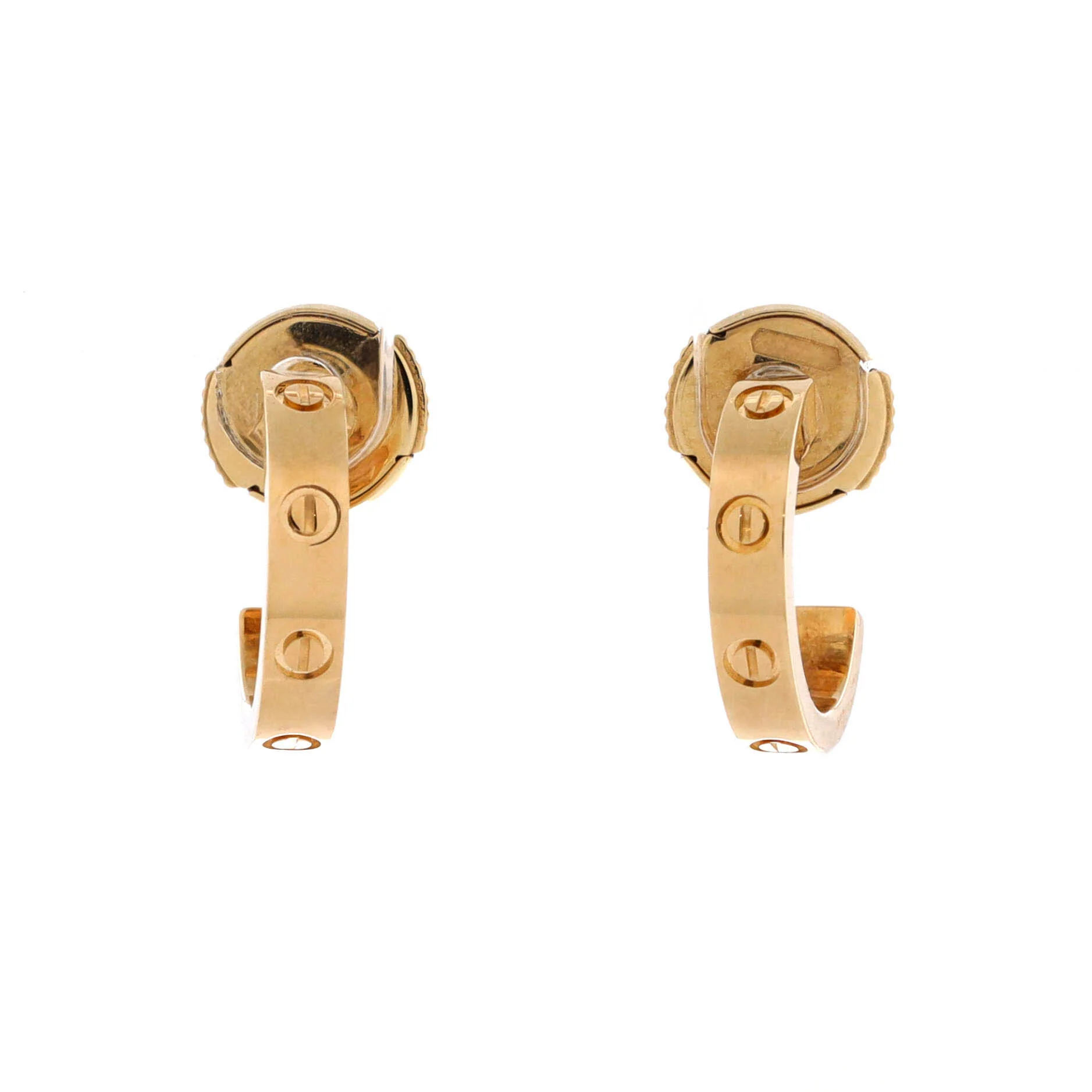 Love Hoop Earrings 18K Yellow Gold Small