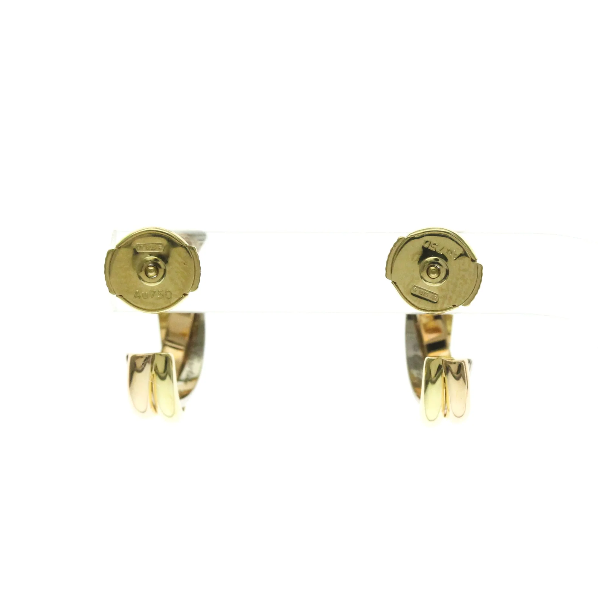 Trinity Earrings 18K Tricolor Gold - Image 2