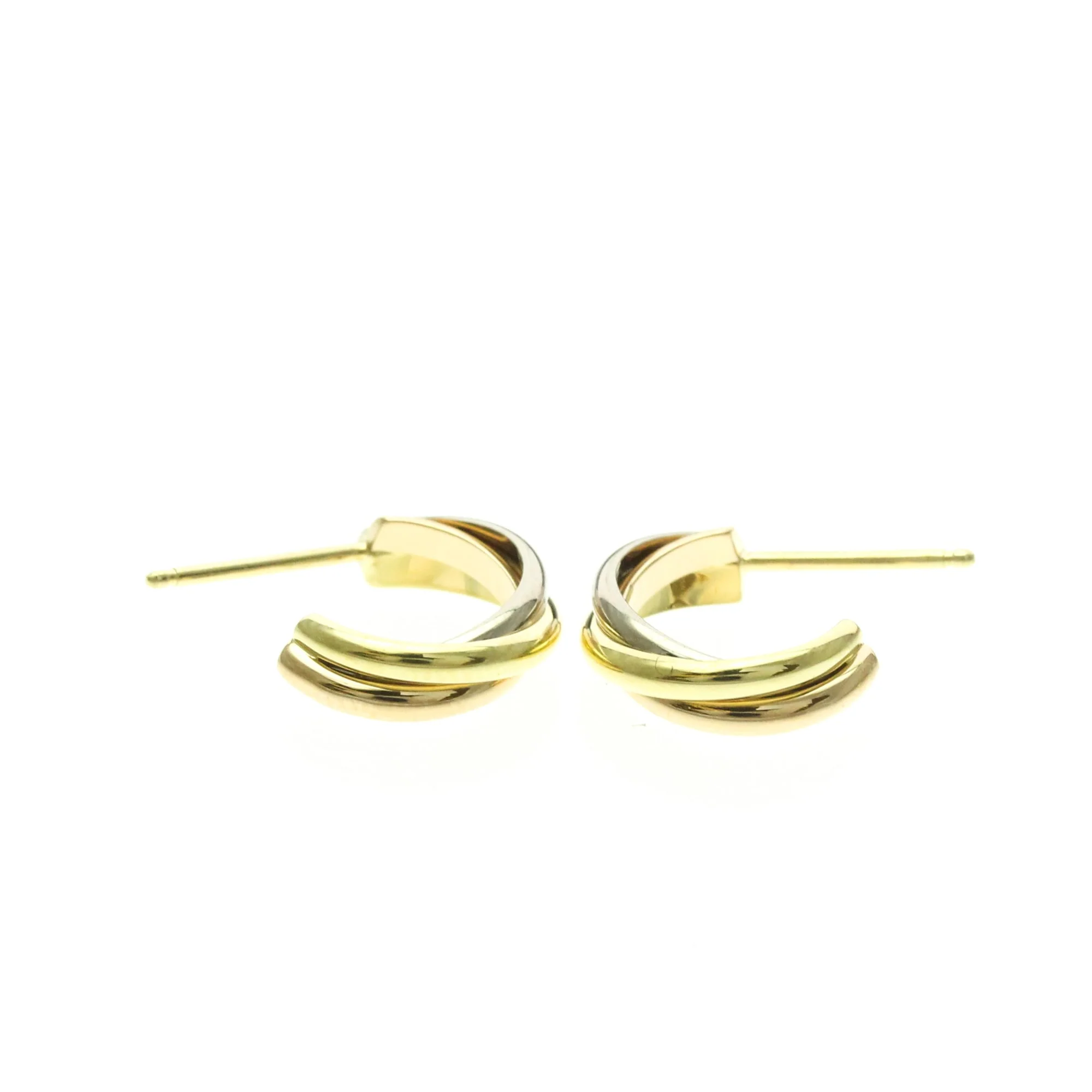 Trinity Earrings 18K Tricolor Gold - Image 4