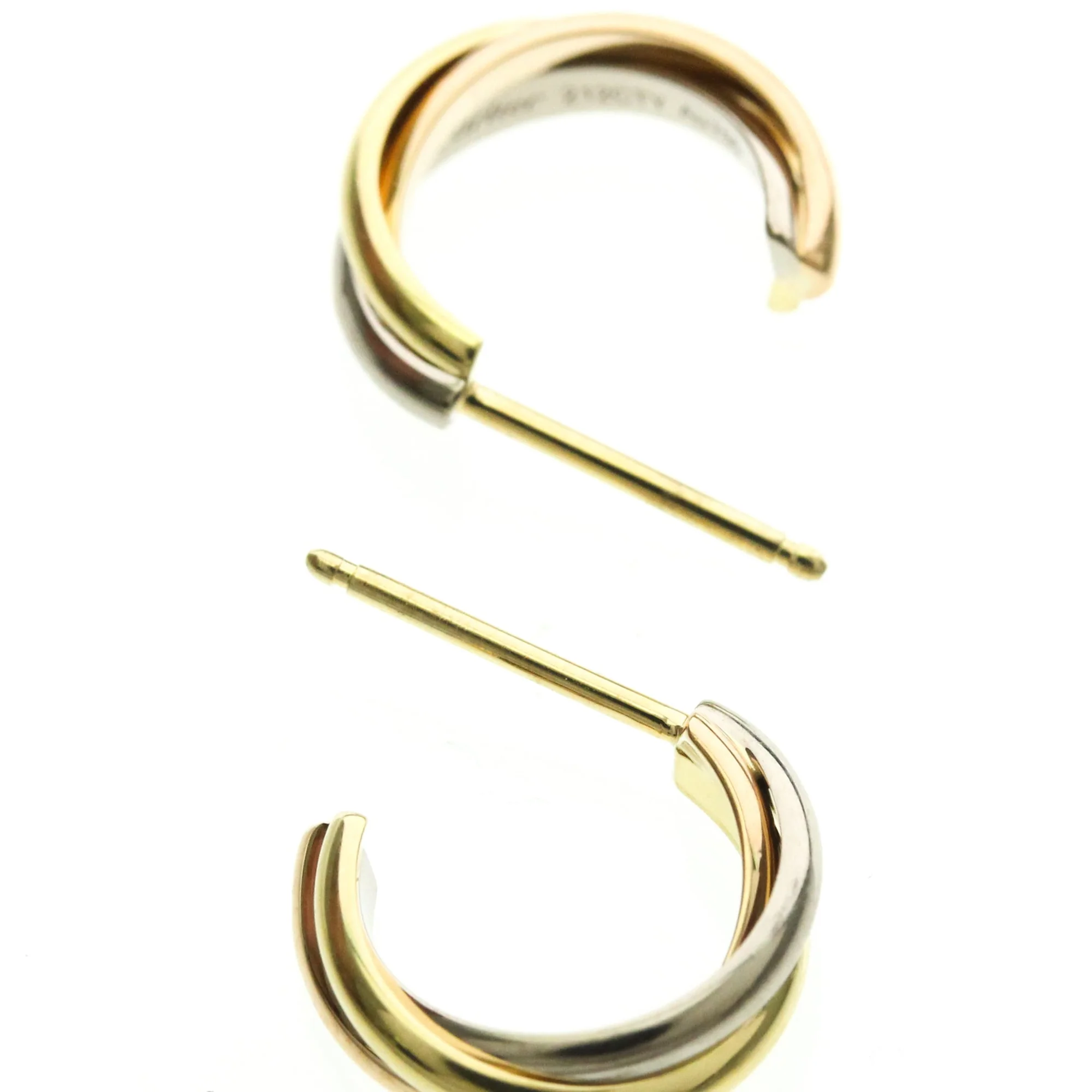Trinity Earrings 18K Tricolor Gold - Image 7