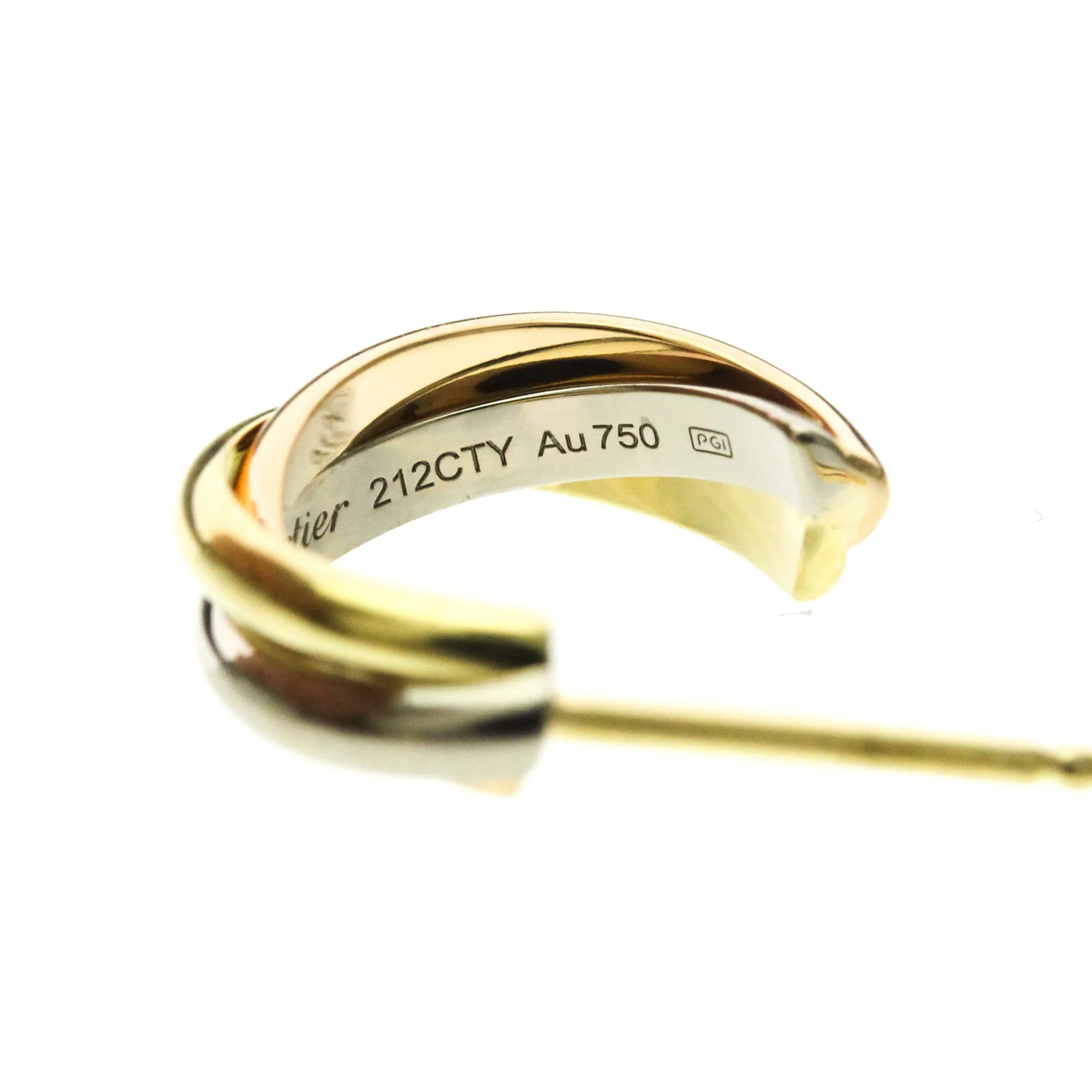 Trinity Earrings 18K Tricolor Gold - Image 9