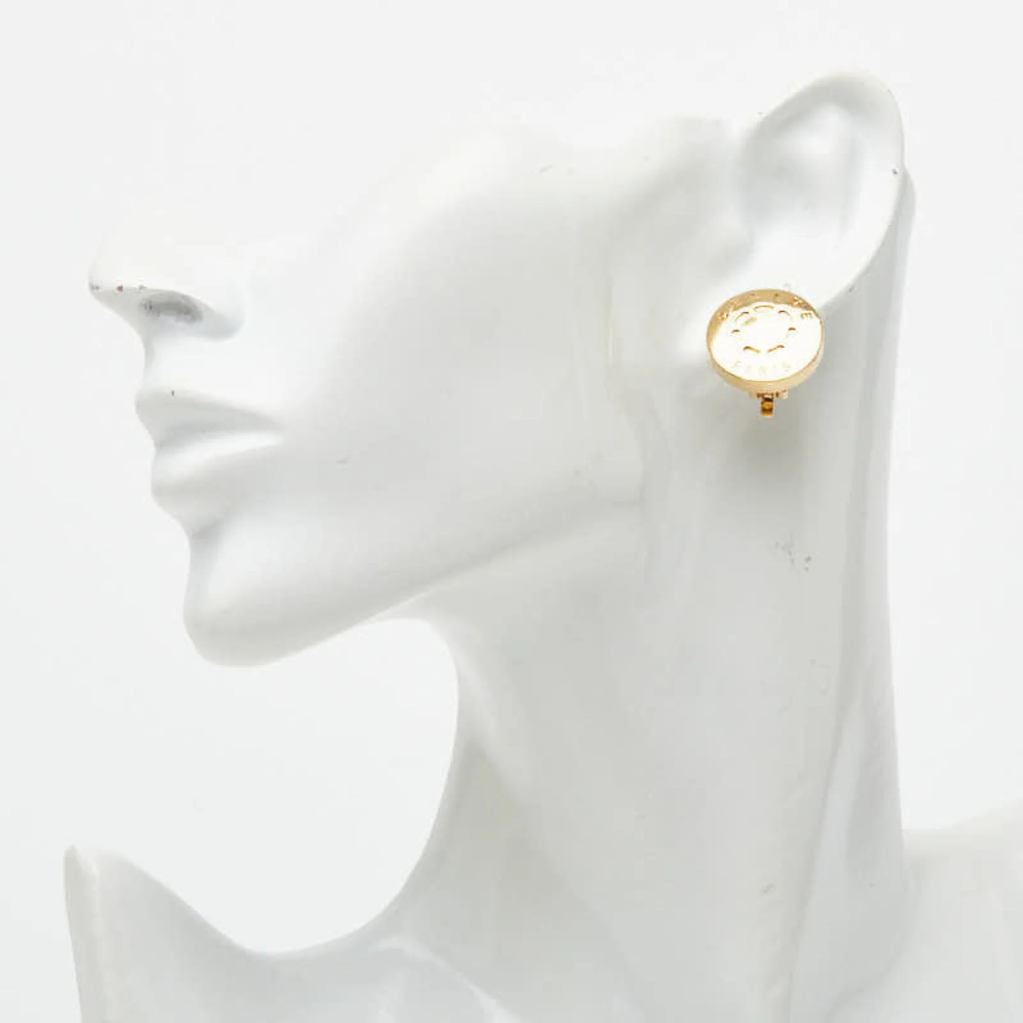 Earrings Logo Gold-Tone Metal - Image 5