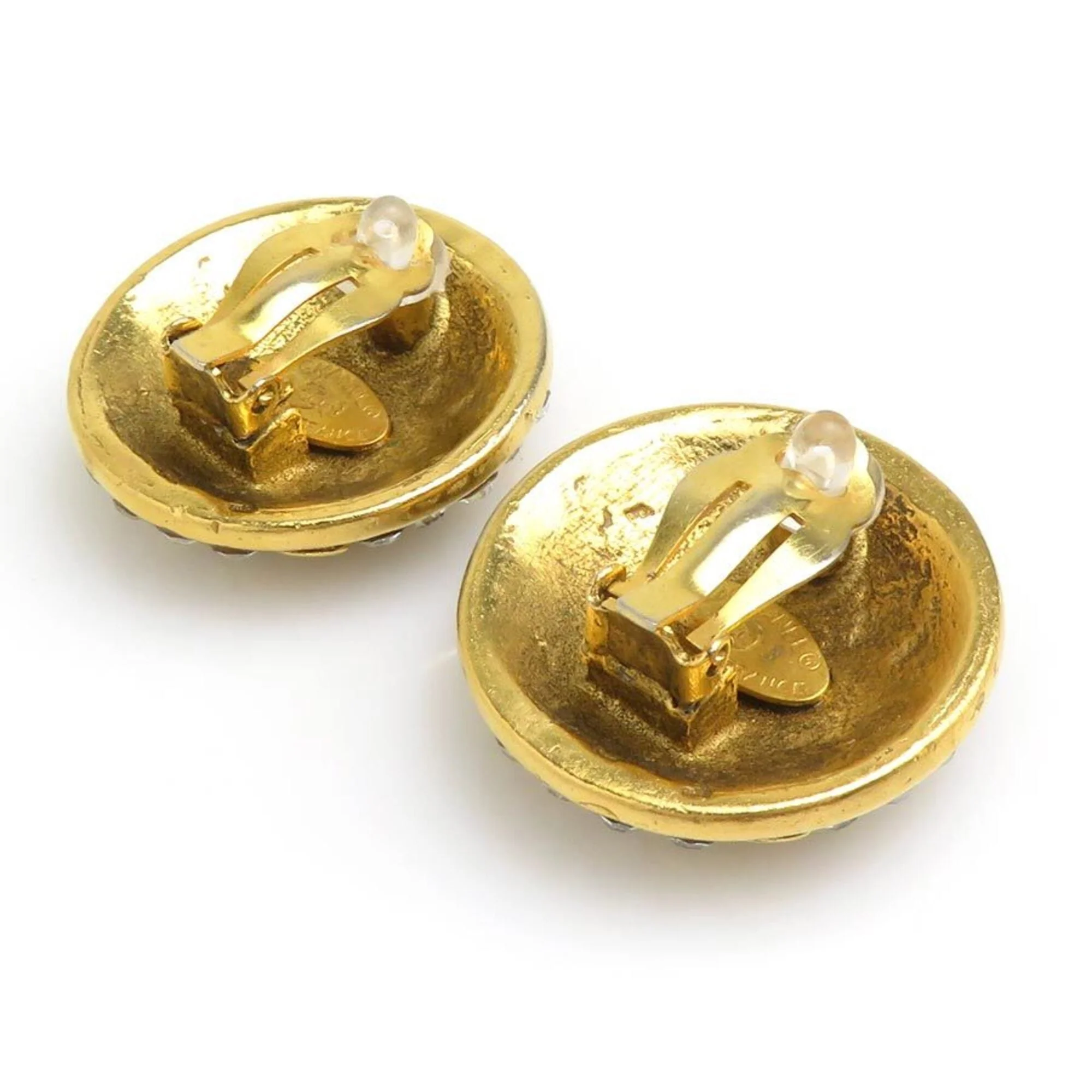 CC Logo Clip-On Earrings Gold-Tone Metal - Image 6