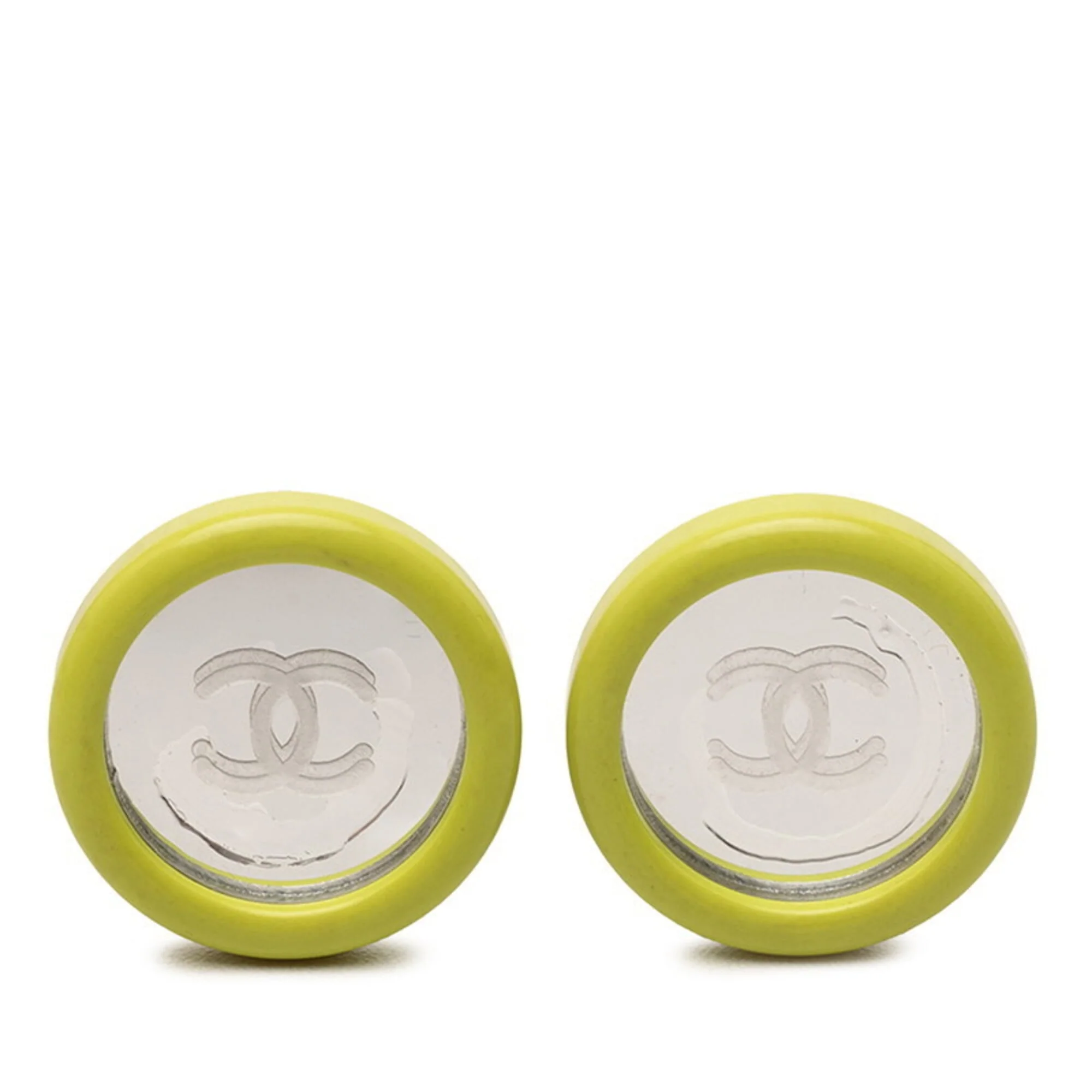 CC Logo Clip-On Earrings Gold-Tone Metal