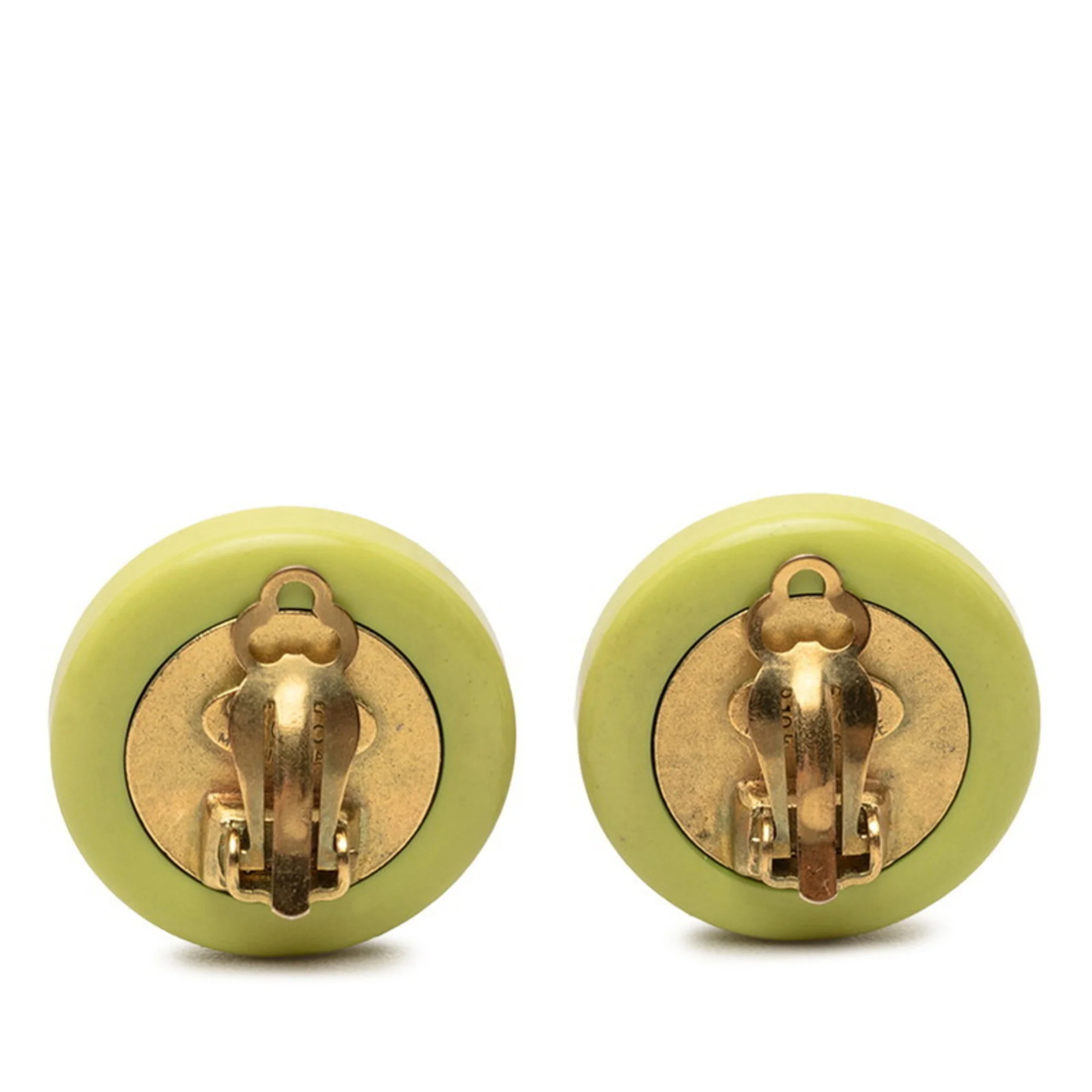 CC Logo Clip-On Earrings Gold-Tone Metal - Image 2