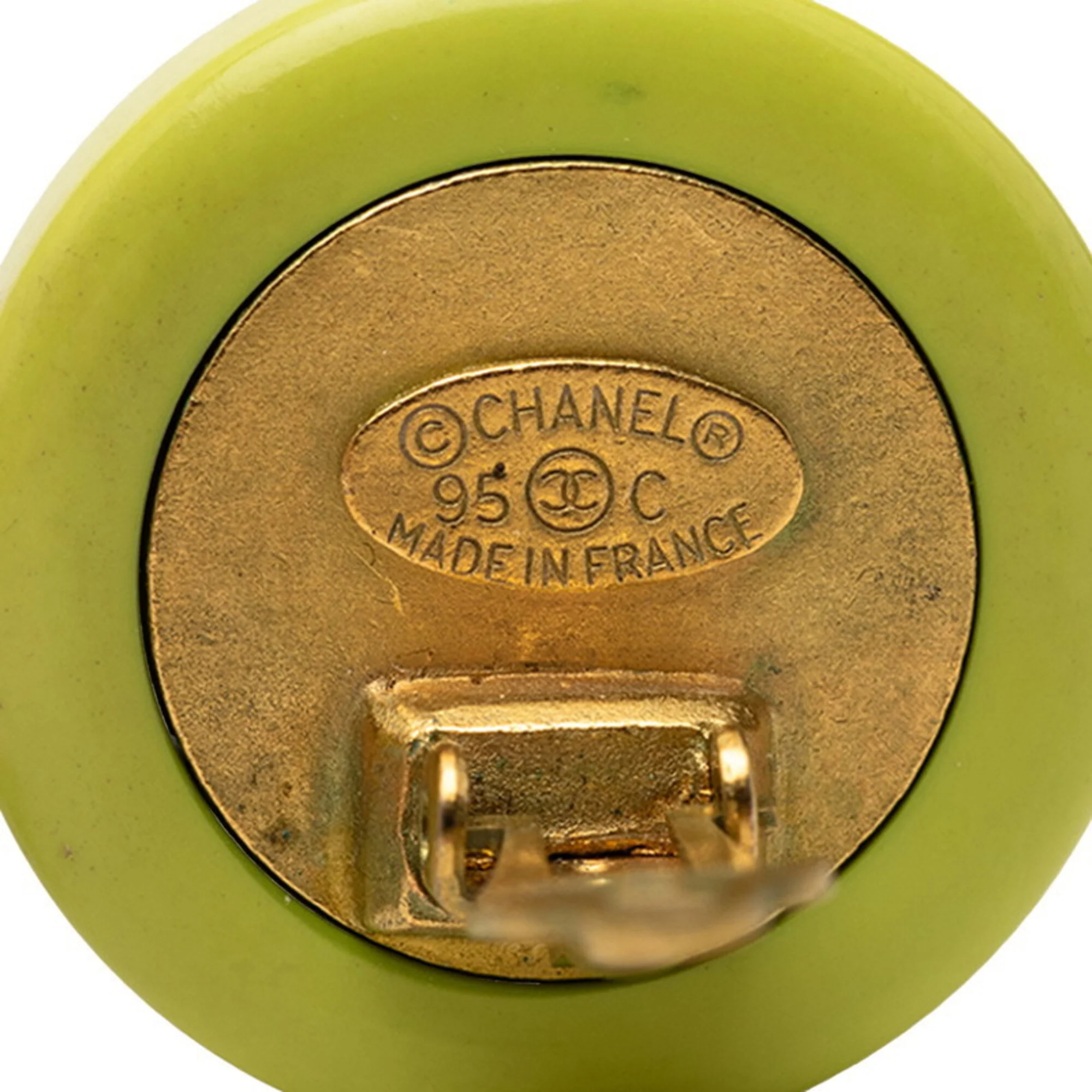 CC Logo Clip-On Earrings Gold-Tone Metal - Image 3
