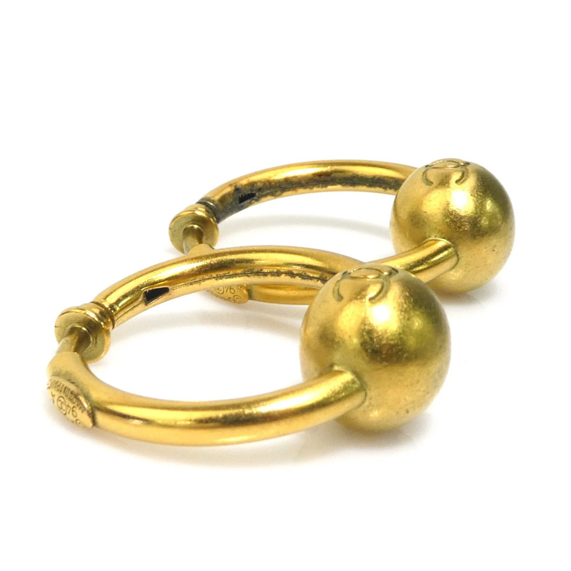 CC Logo Clip-On Earrings Gold-Tone Metal Gold-Tone Metal - Image 5