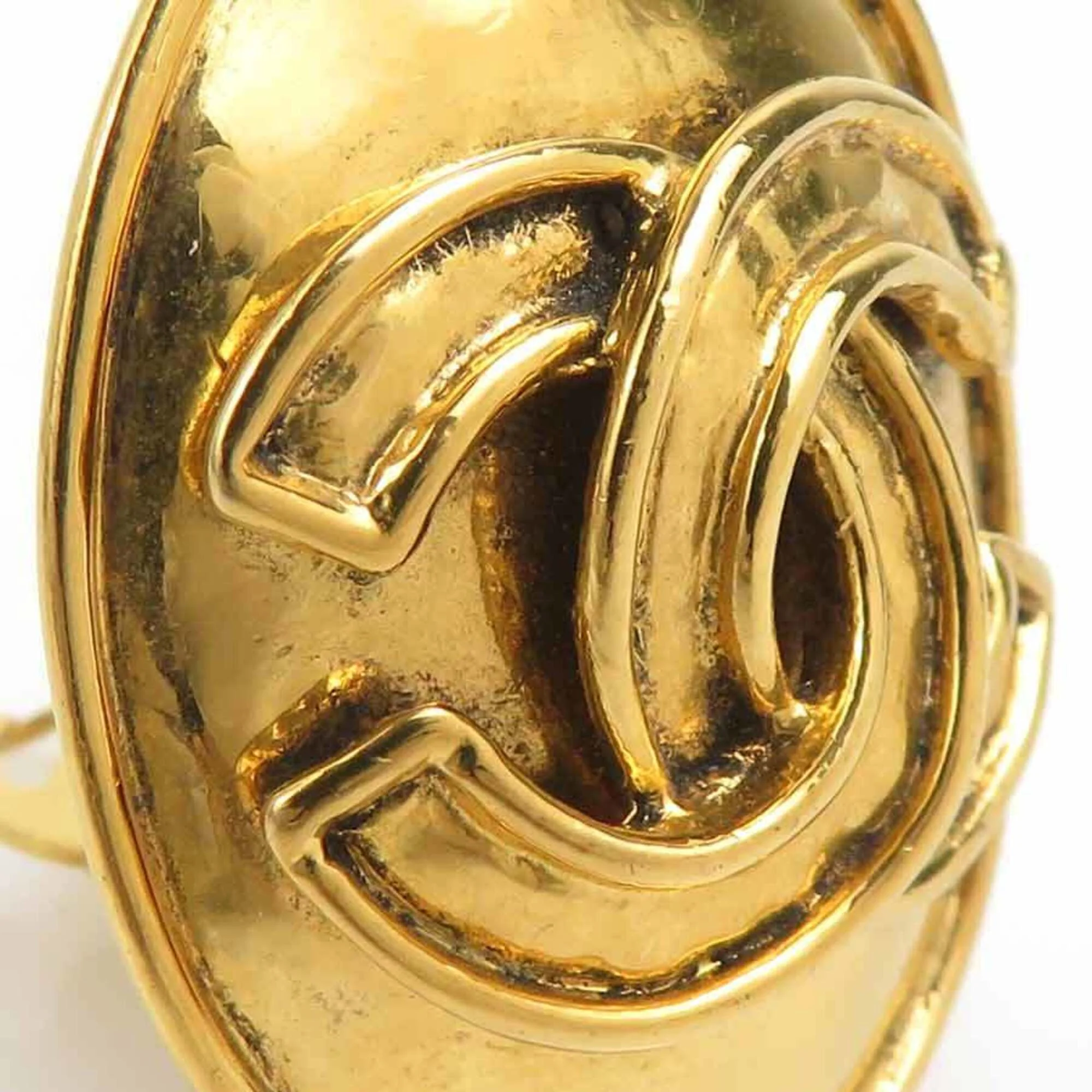 CC Logo Clip-On Earrings Gold-Tone Metal Gold-Tone Metal - Image 9
