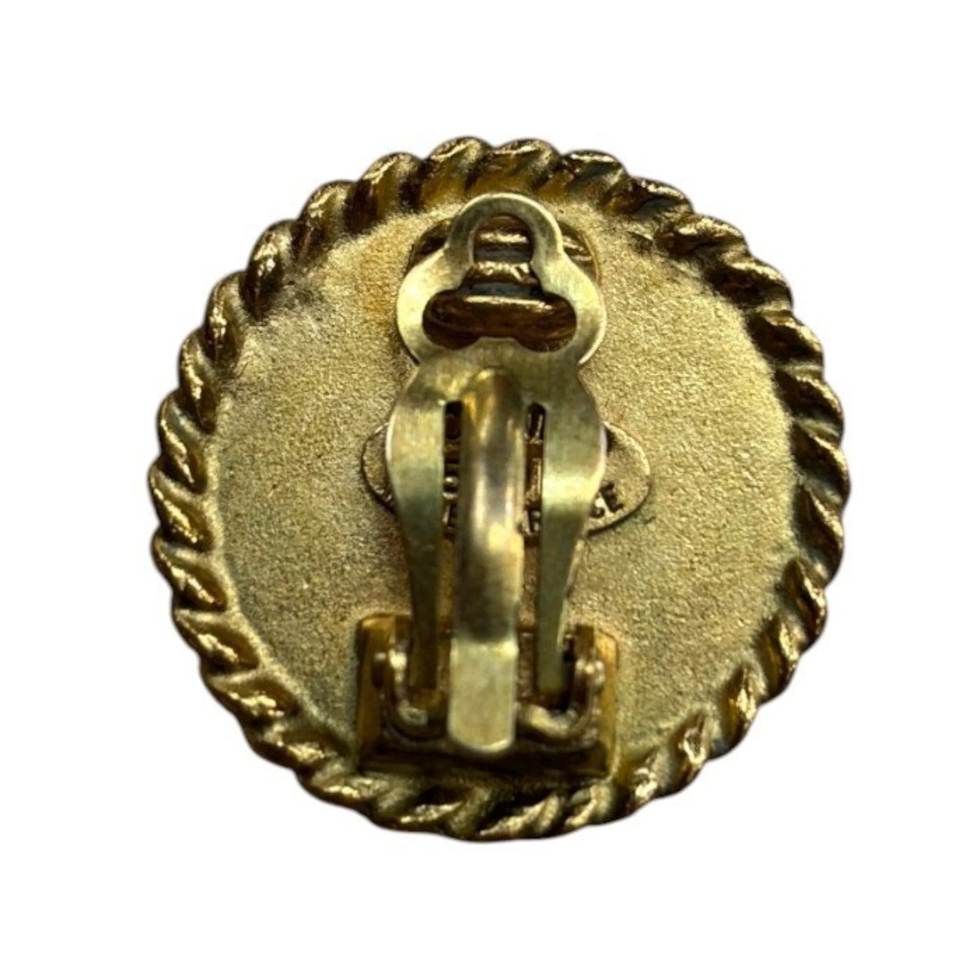 CC Logo Clip-On Earrings Gold-Tone Metal Gold-Tone Metal - Image 3