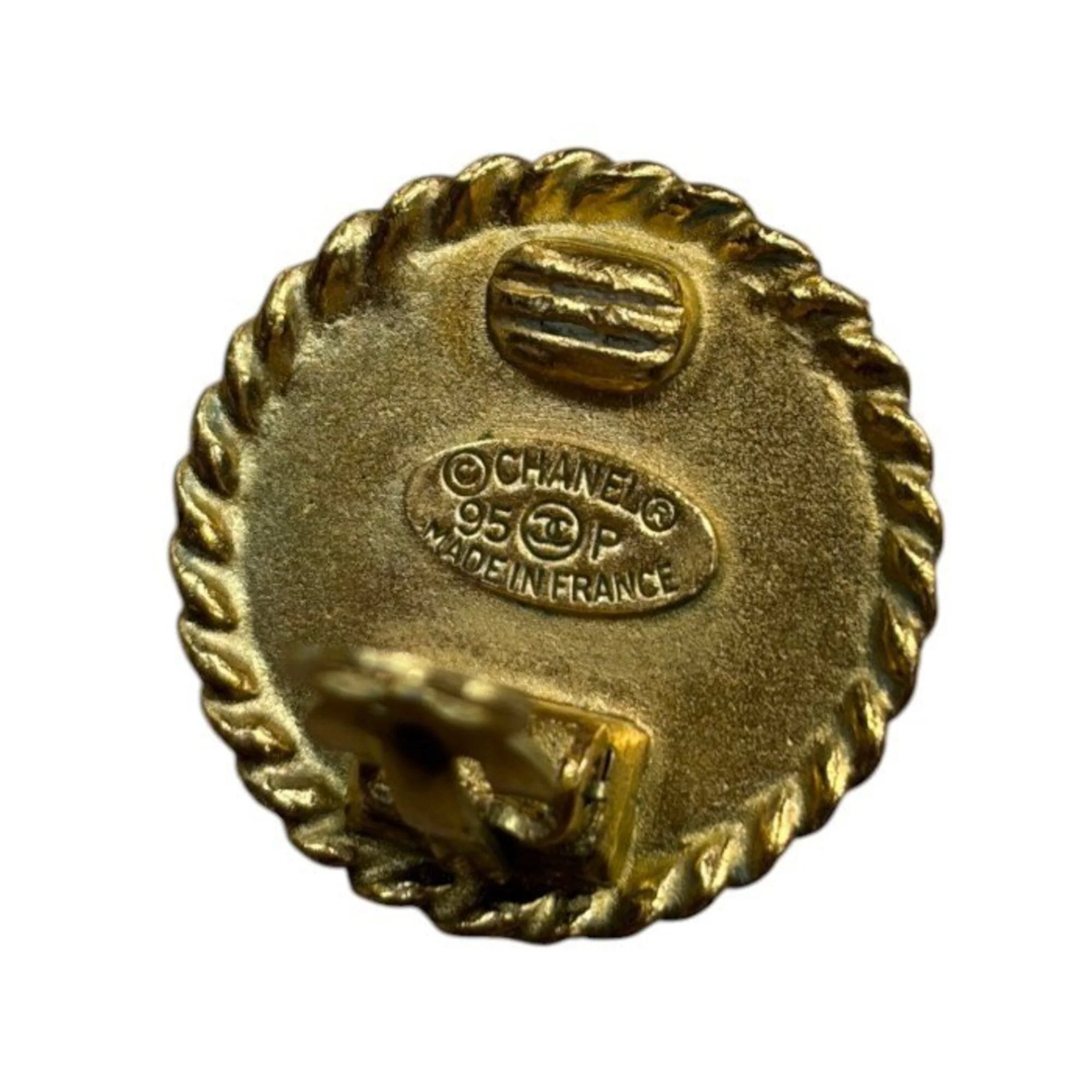 CC Logo Clip-On Earrings Gold-Tone Metal Gold-Tone Metal - Image 4