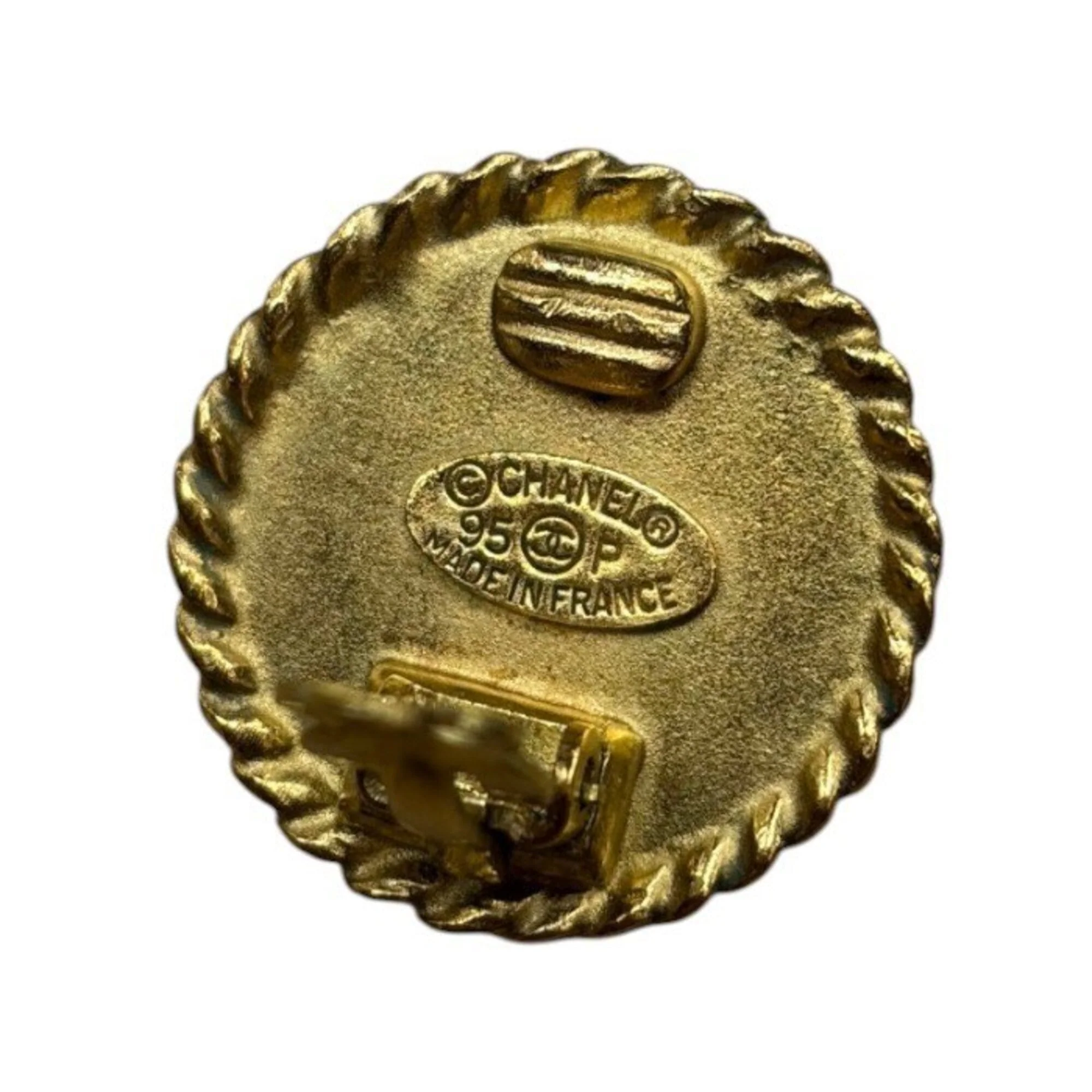 CC Logo Clip-On Earrings Gold-Tone Metal Gold-Tone Metal - Image 7