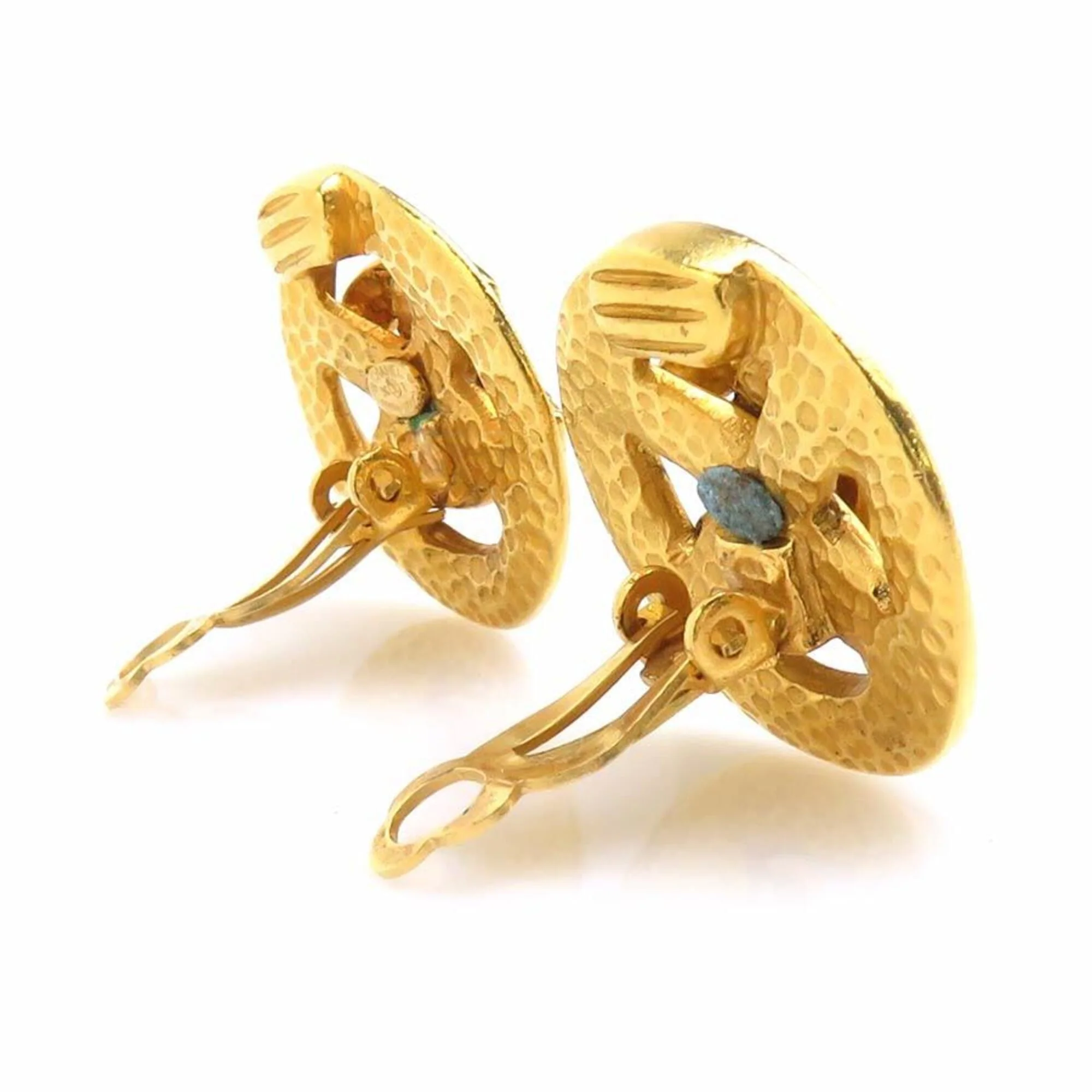CC Logo Clip-On Earrings Gold-Tone Metal Gold-Tone Metal - Image 4