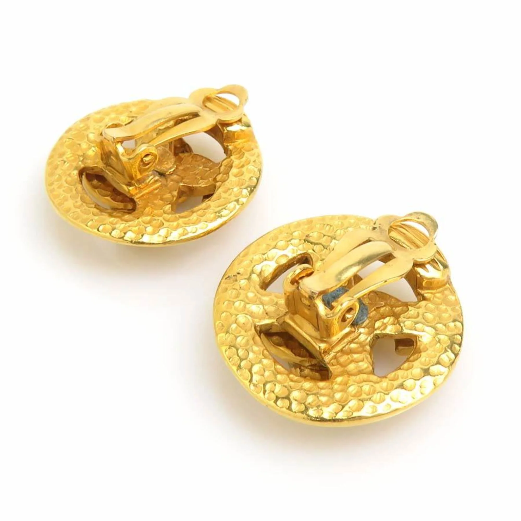 CC Logo Clip-On Earrings Gold-Tone Metal Gold-Tone Metal - Image 7