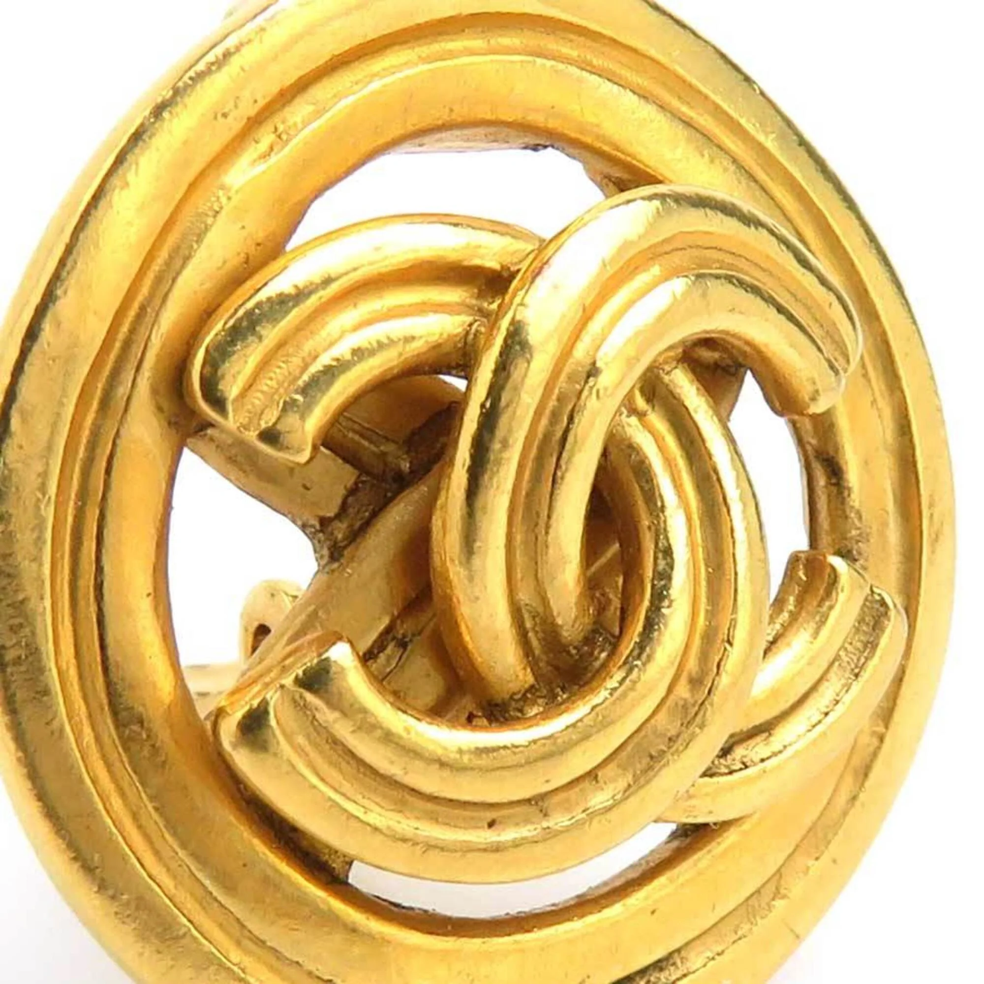 CC Logo Clip-On Earrings Gold-Tone Metal Gold-Tone Metal - Image 9