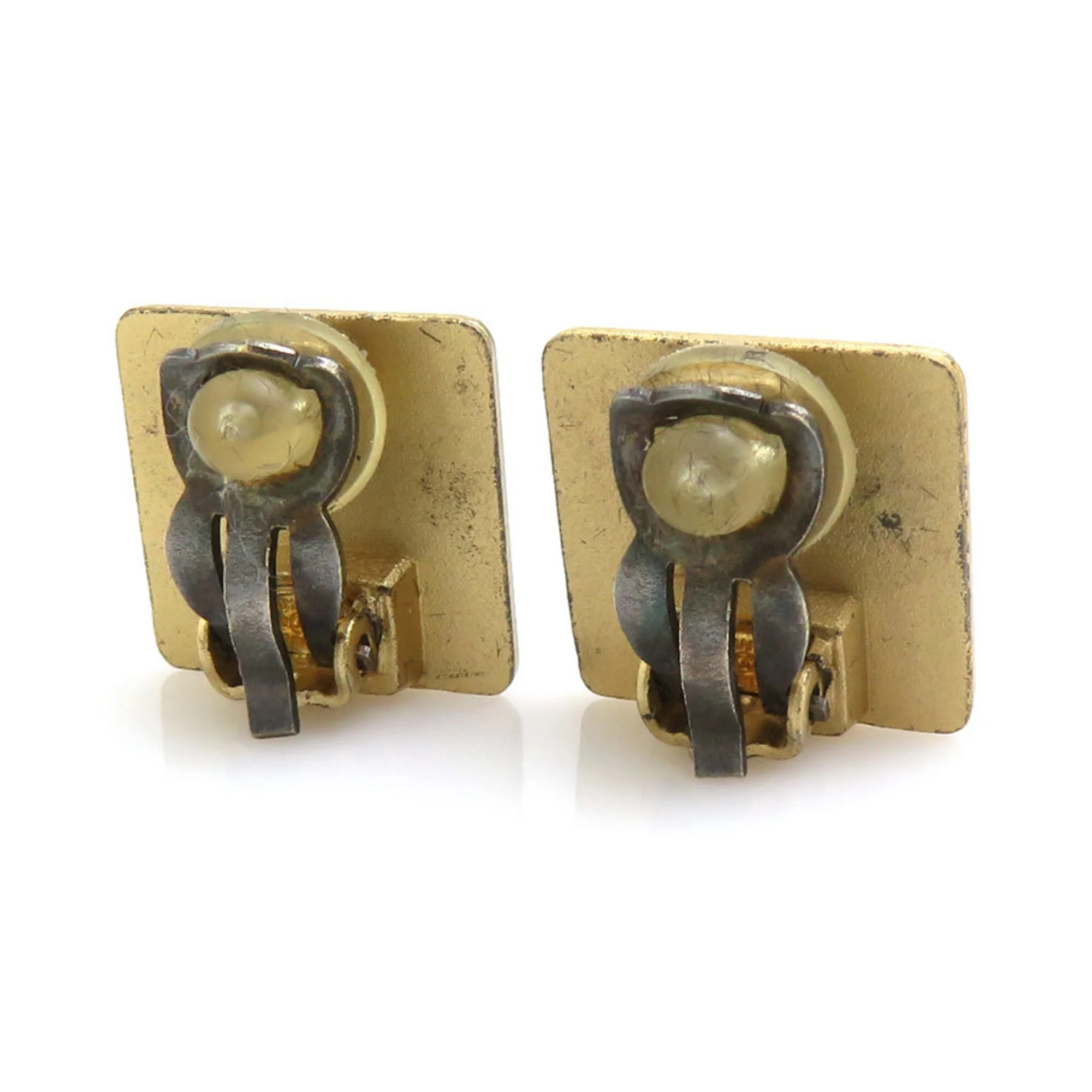 CC Logo Clip-On Earrings Gold-Tone Metal Gold-Tone Metal - Image 3