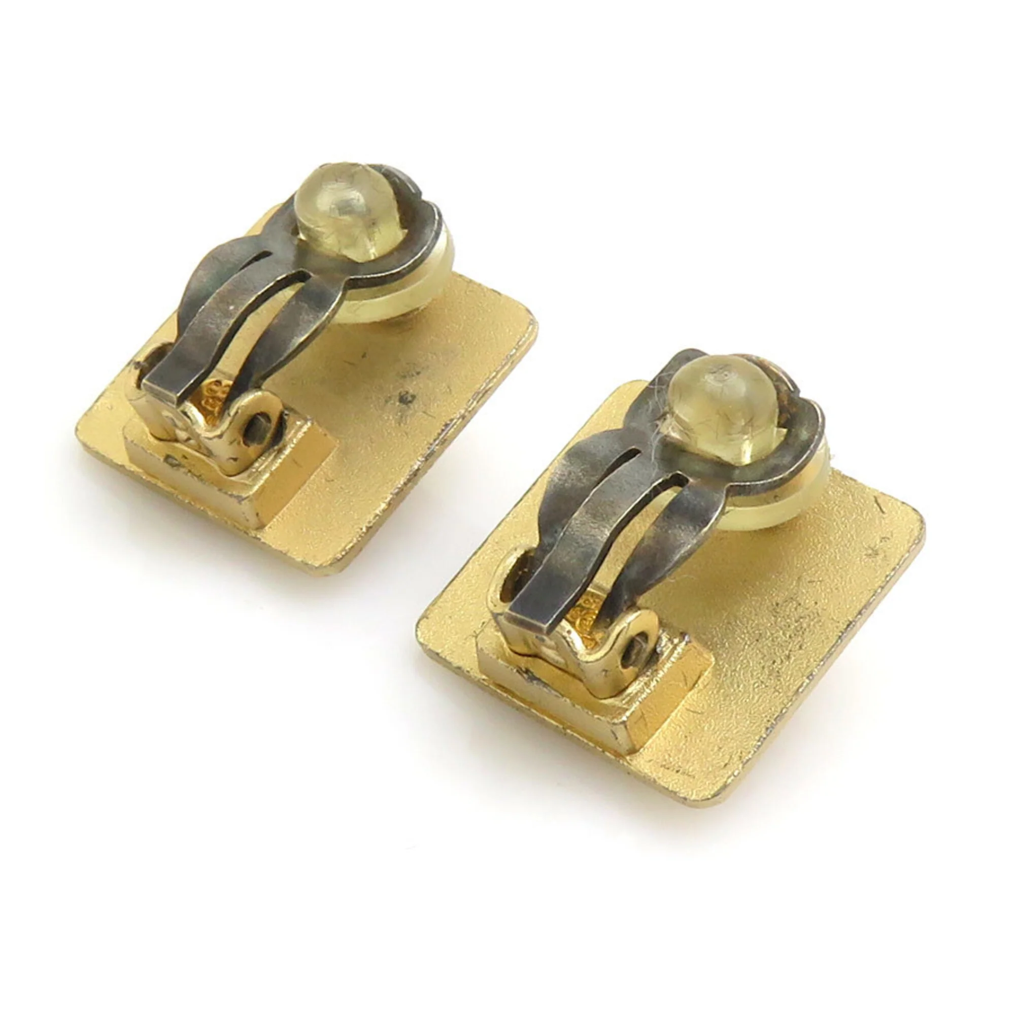 CC Logo Clip-On Earrings Gold-Tone Metal Gold-Tone Metal - Image 4