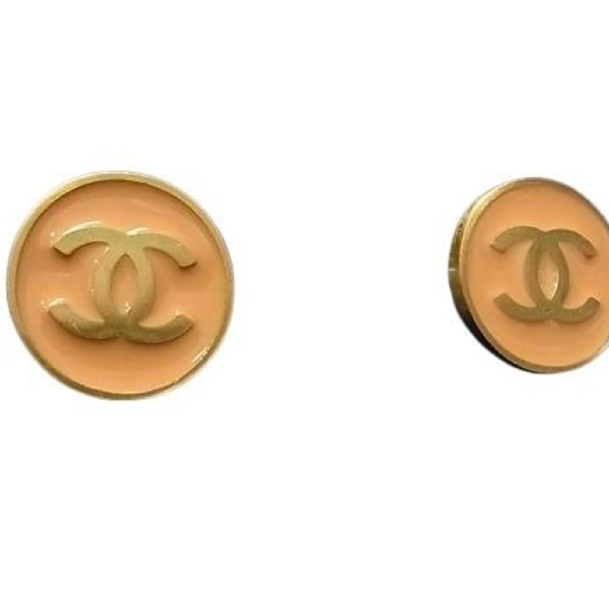 CC Logo Clip-On Earrings Gold-Tone Metal Gold-Tone Metal