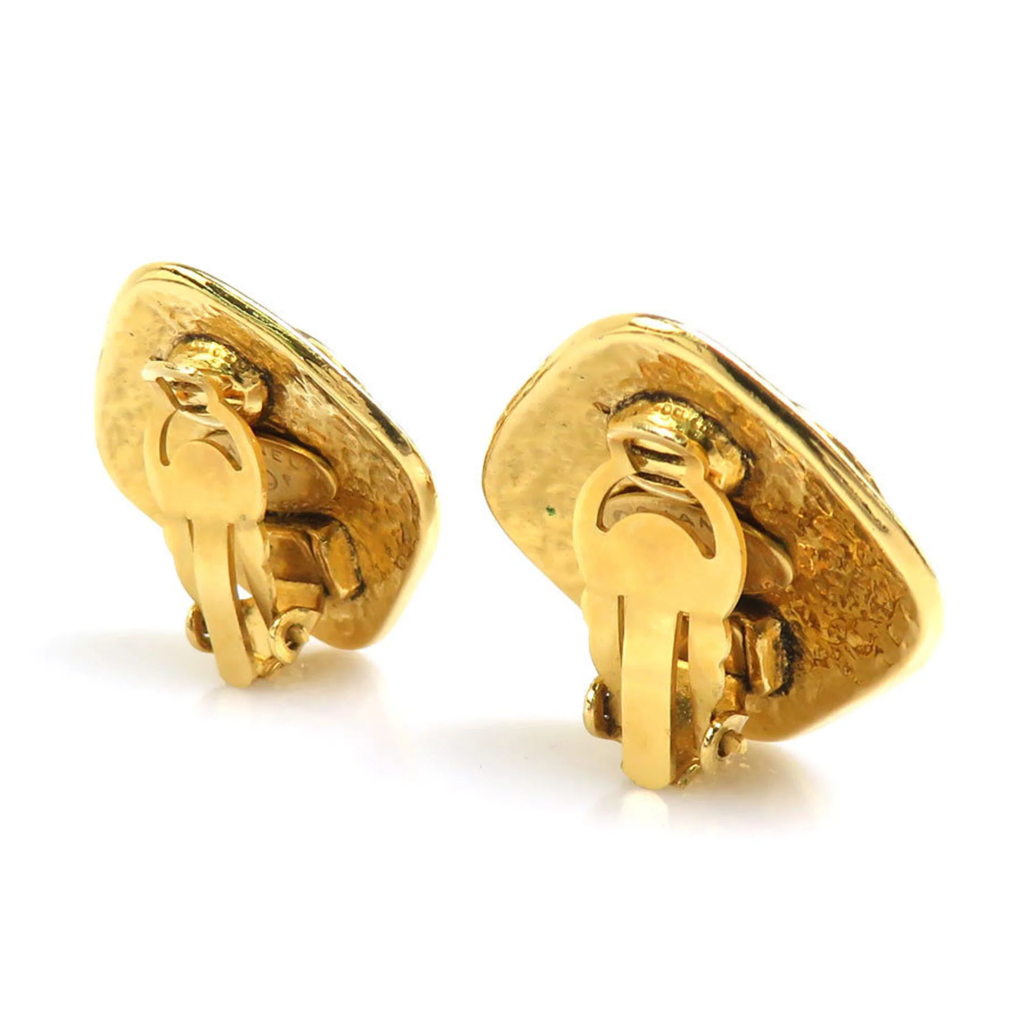 CC Logo Clip-On Earrings Gold-Tone Metal Gold-Tone Metal - Image 3