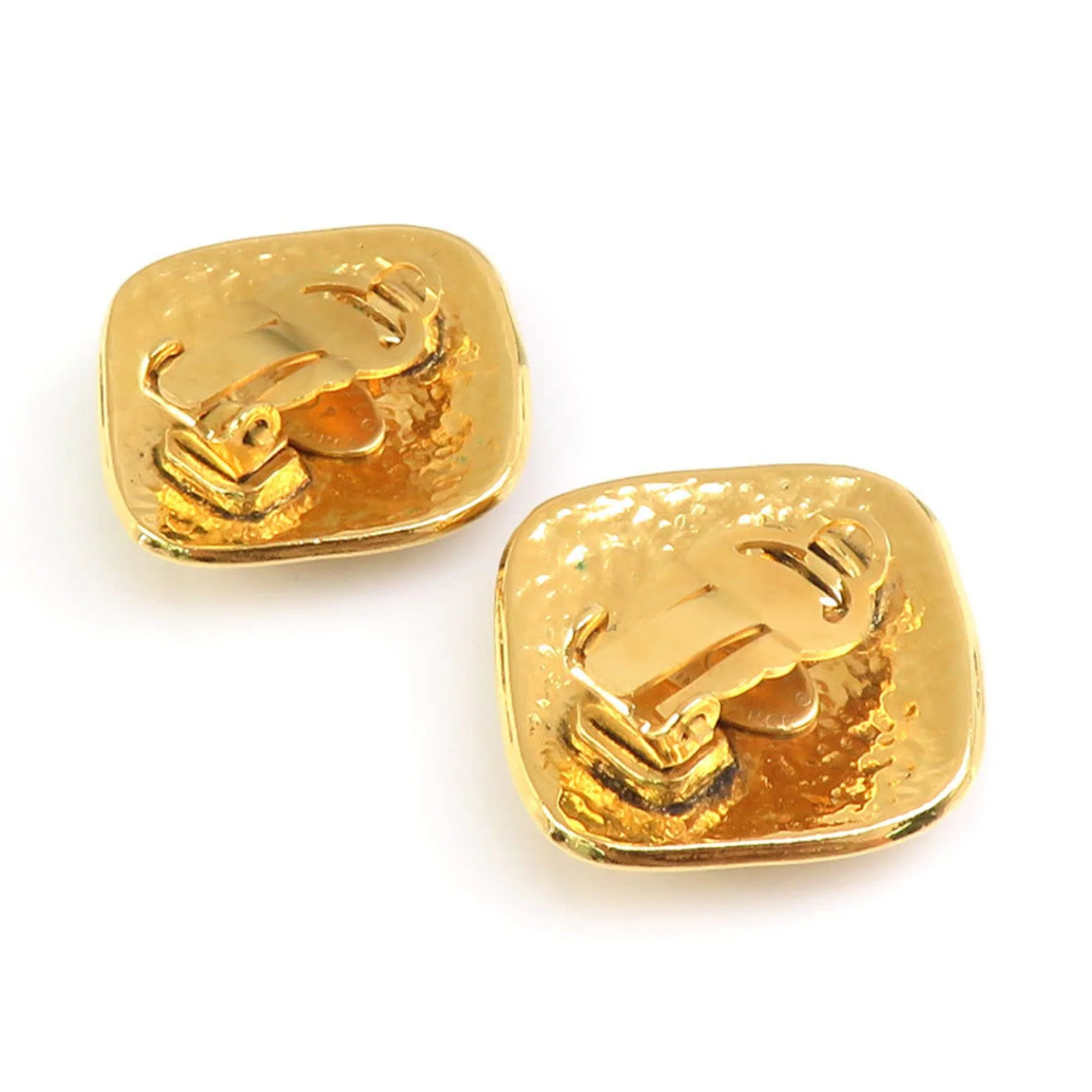 CC Logo Clip-On Earrings Gold-Tone Metal Gold-Tone Metal - Image 6